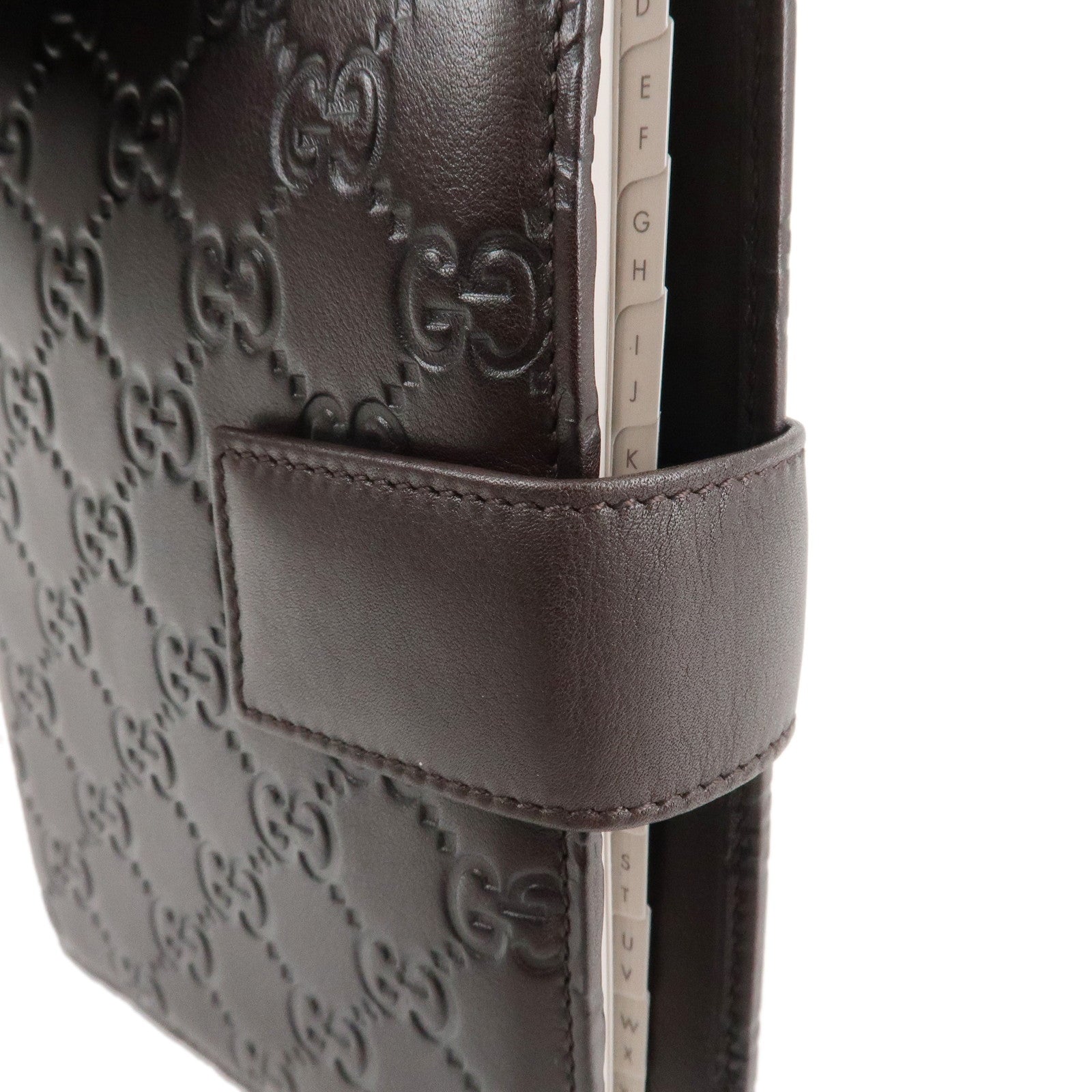 GUCCI Guccissima Guccissima Leather Agenda Organizer Brown 115241 Used