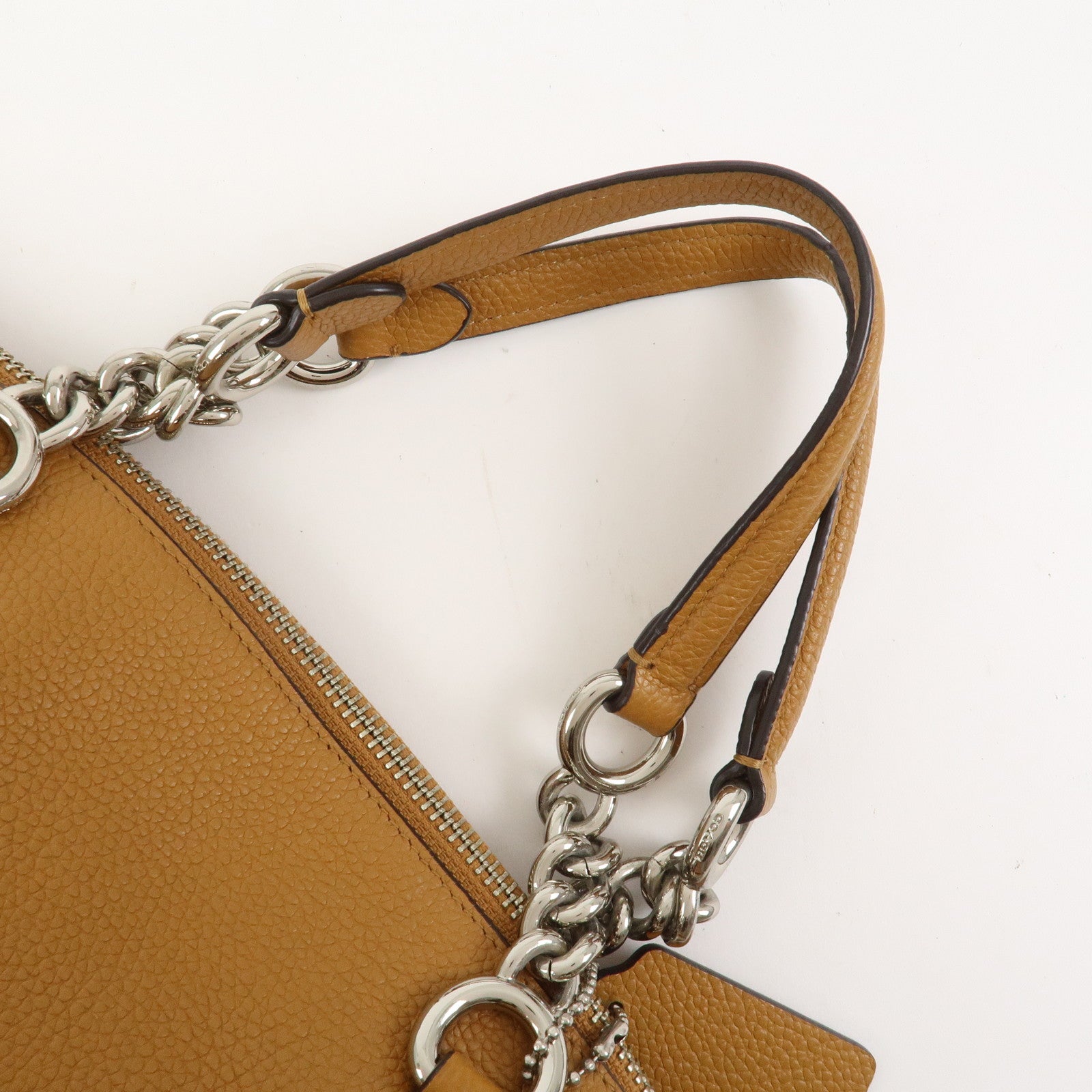 COACH Prairie Leather 2Way Shoulder Bag Hand Bag Brown