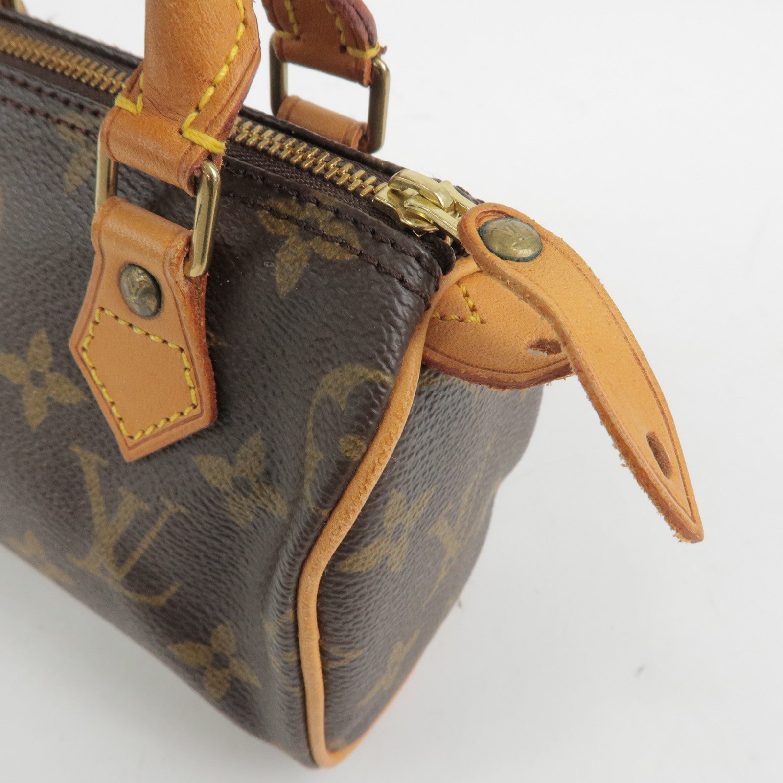Louis Vuitton Monogram Mini Speedy Hand Bag Brown M41534