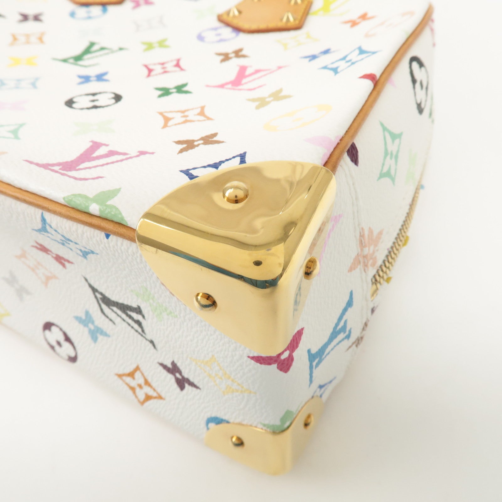 Louis Vuitton Monogram Multicolor Trouville Hand Bag Blanc M92663 Used