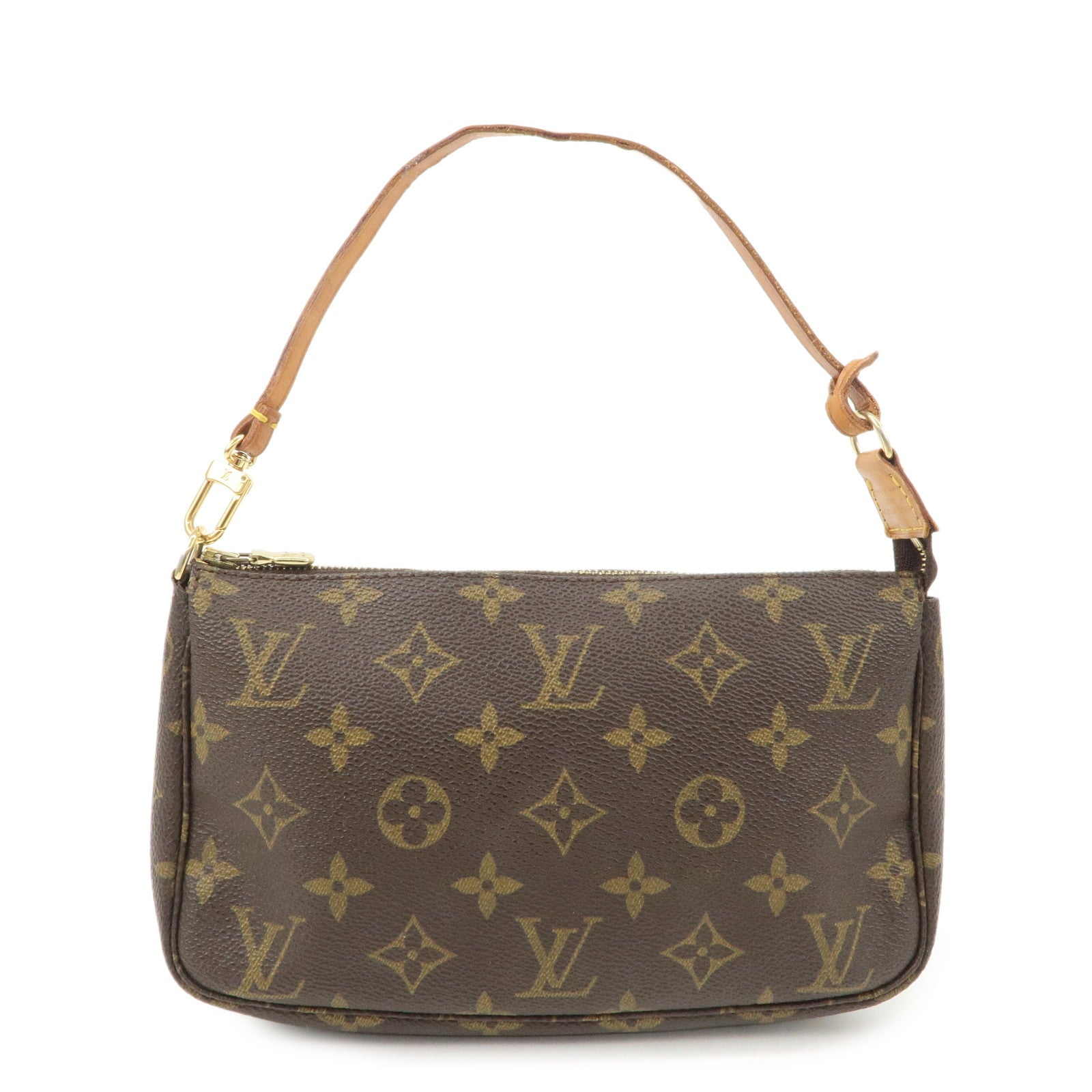 Louis Vuitton Monogram Pochette Accessoires Hand Bag Brown M51980