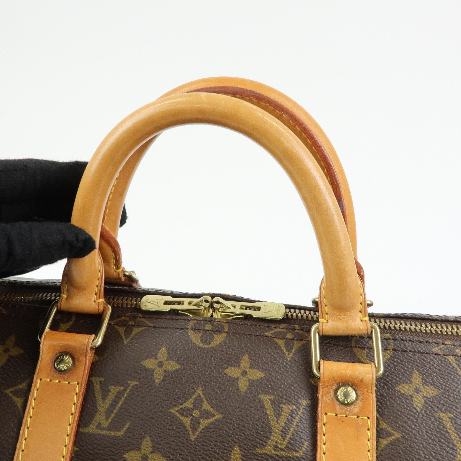 Louis Vuitton Monogram Keep All 50 Boston Bag Brown M41426