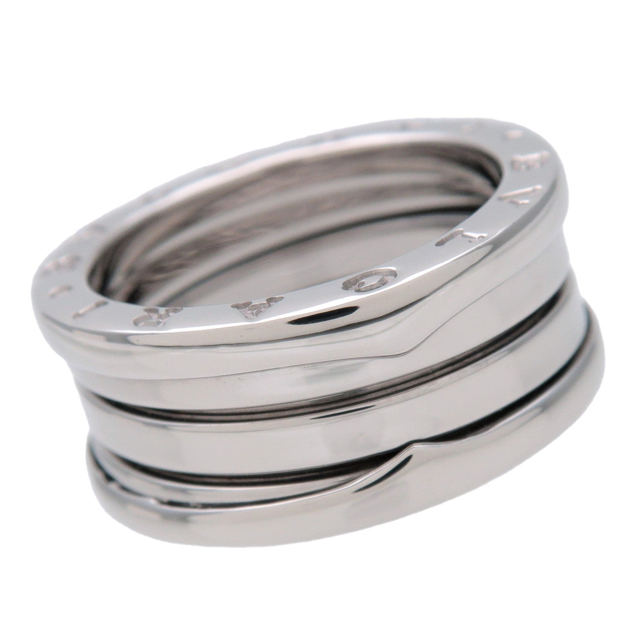 BVLGARI B-Zero1 3Band Ring K18 750WG White Gold #50 US 5 HK 11
