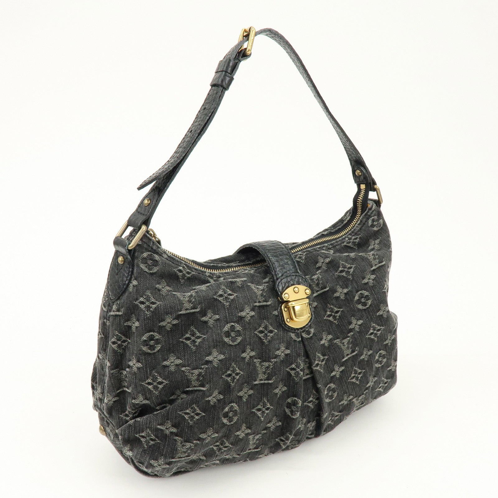 Louis Vuitton Monogram Denim Slightly Shoulder Bag Noir M95835