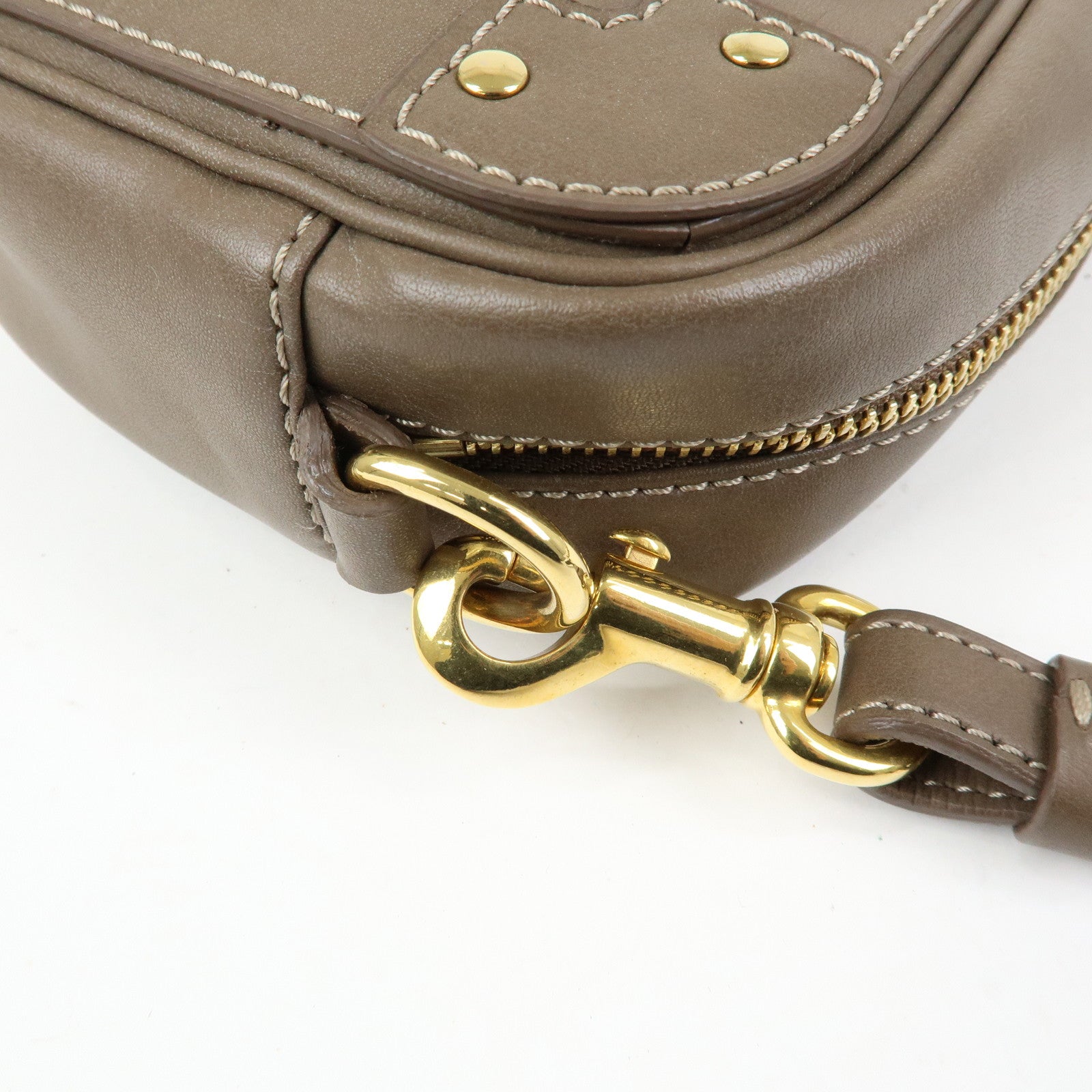 Chloe Eden Leather Tassel Shoulder Bag Crossbody Bag Brown