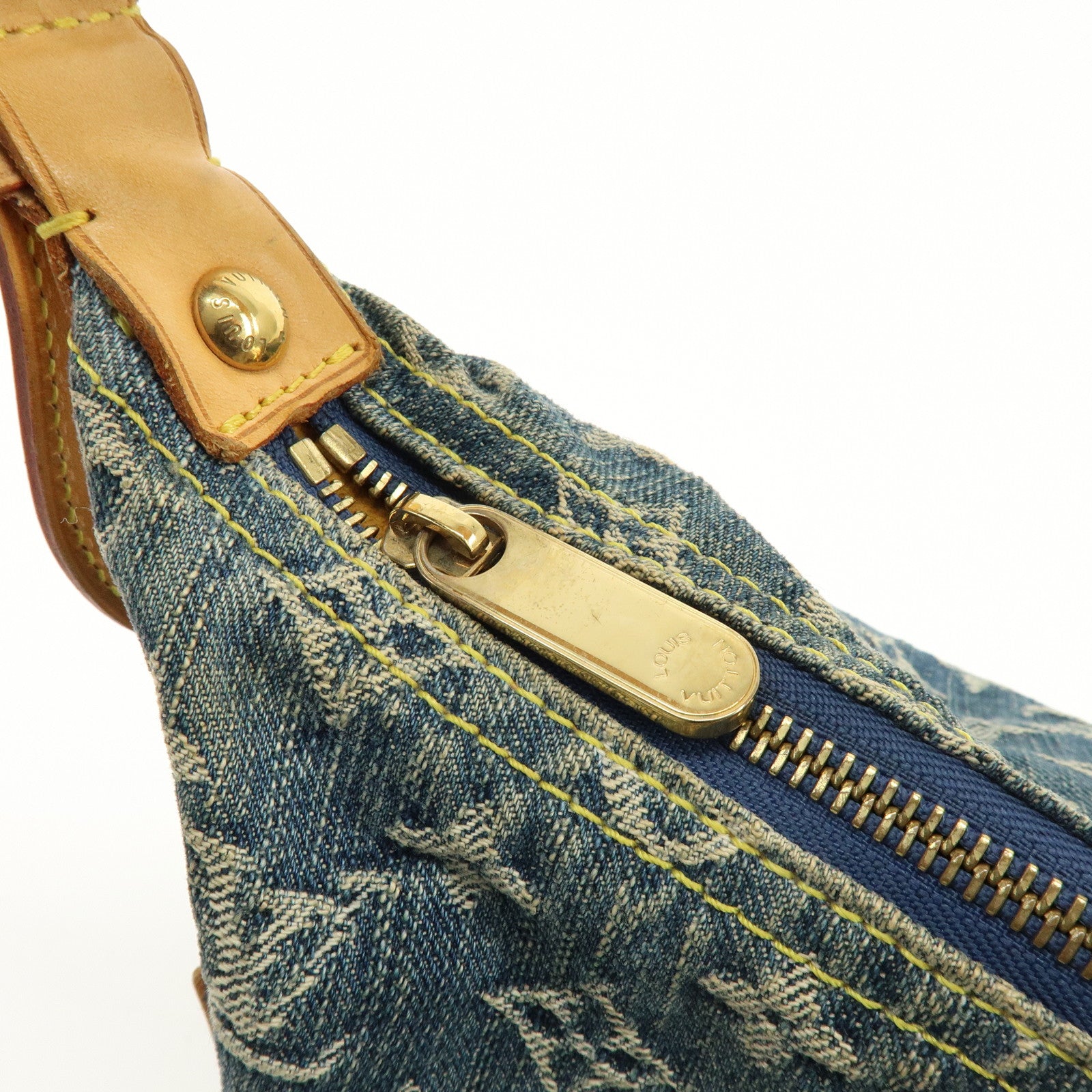 Louis Vuitton Monogram Denim Baggy GM Shoulder Bag Blue M95048