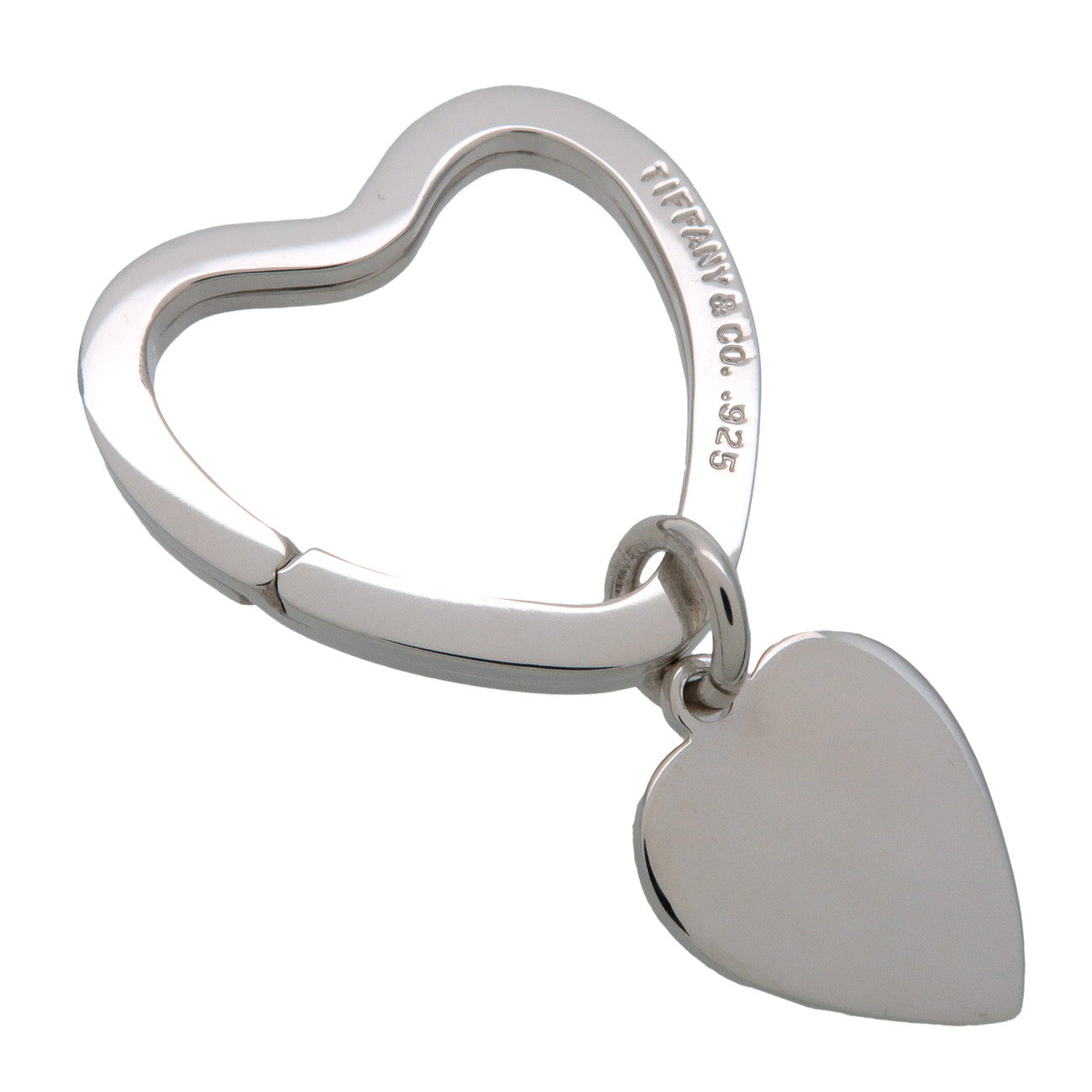 Tiffany & Co Heart Key Ring Key Charm SV925 Silver