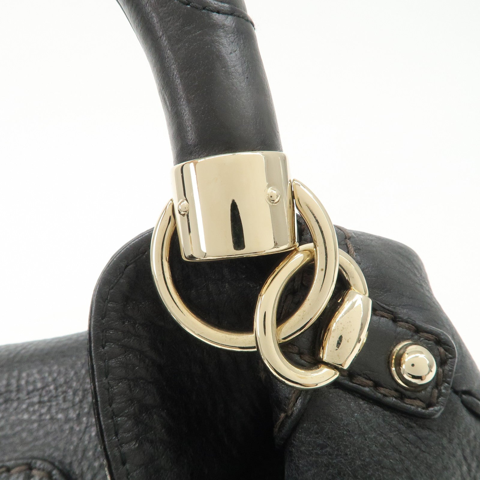 GUCCI Guccissima Leather 2Way Shoulder Bag Black 185566