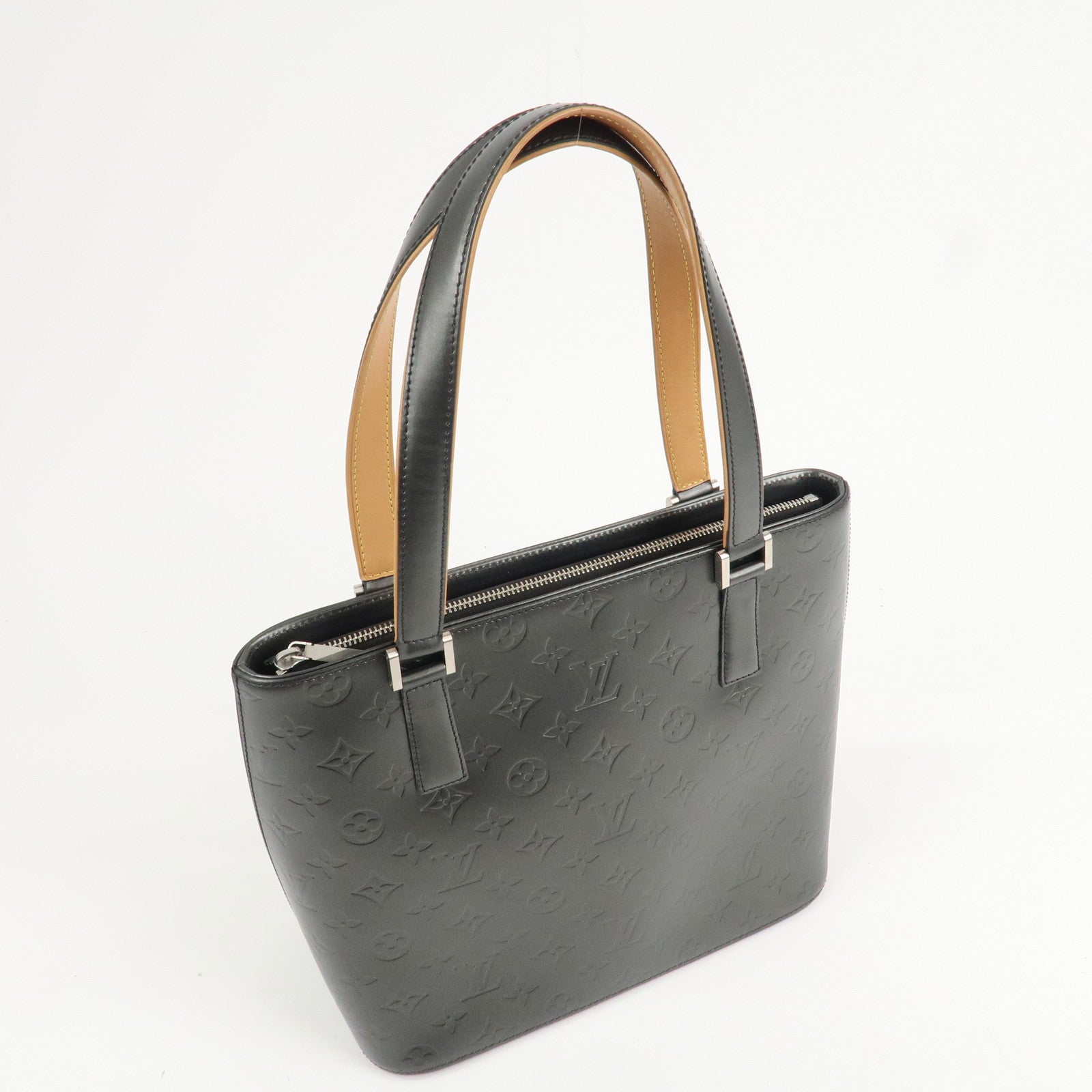 Louis Vuitton Monogram Matte Stockton Tote Bag Shoulder Bag Noir M55112