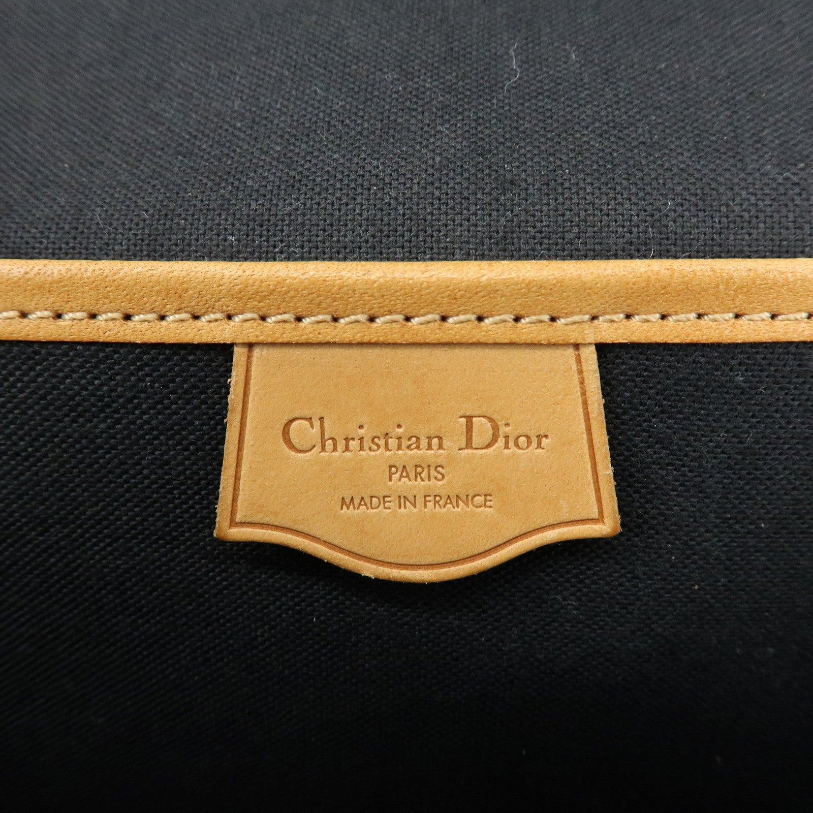 Christian Dior Trotter PVC Leather 2Way Bag Shoulder Bag Navy Brown