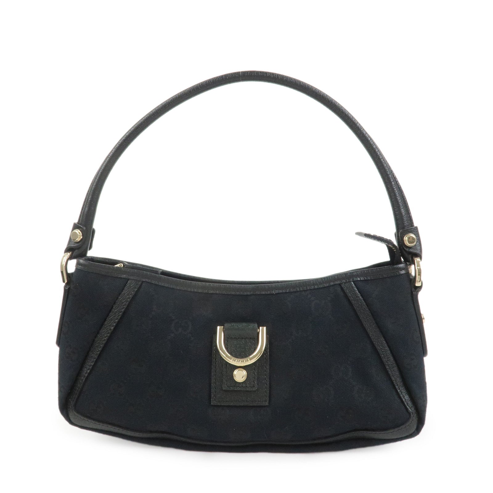 GUCCI Abbey GG Canvas Leather Shoulder Bag 130939