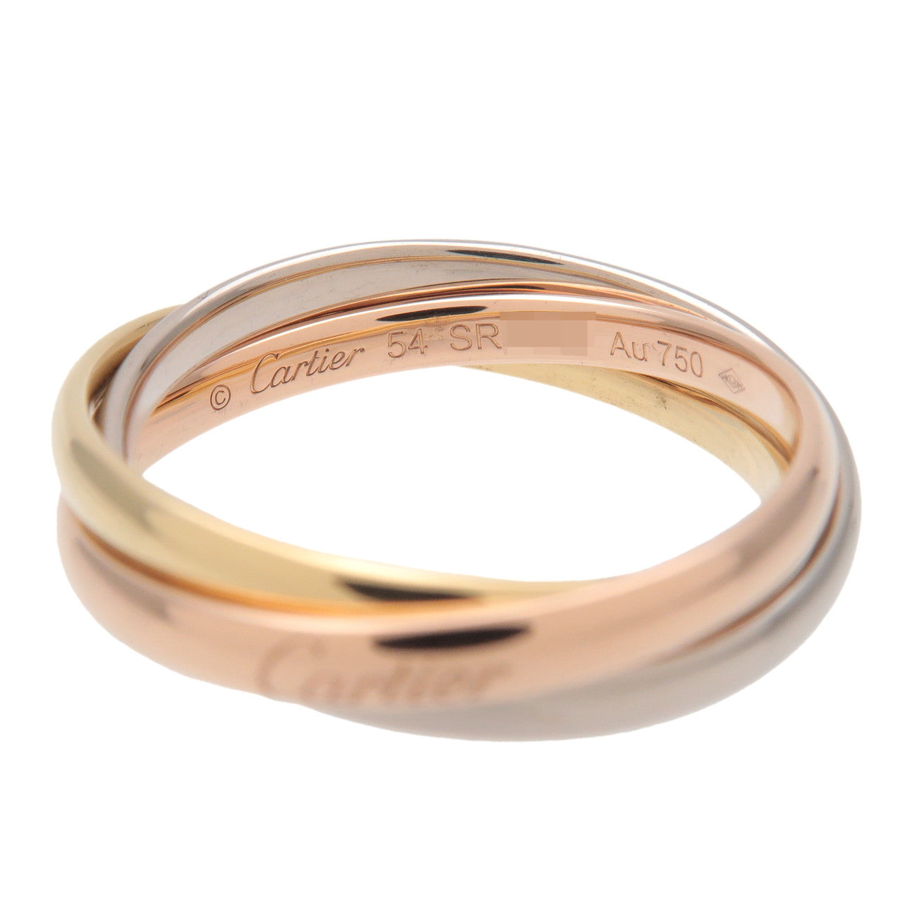 Cartier Trinity Ring SM K18 750YG/WG/PG #54 US7