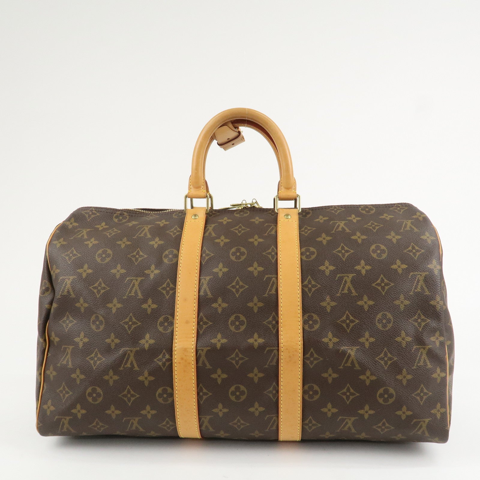 Louis Vuitton Monogram Keep All 45 Boston Bag Brown M41428 Used