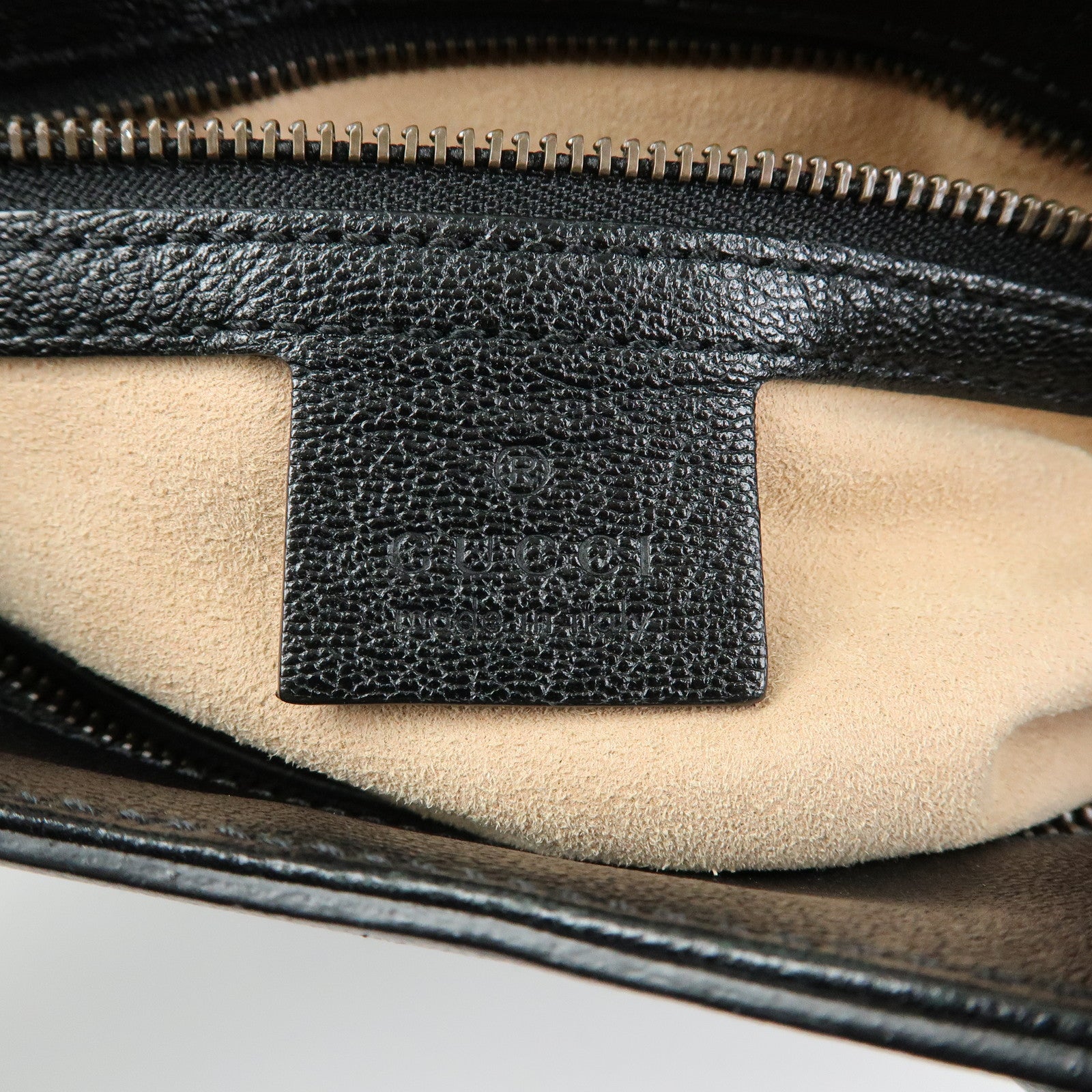 GUCCI GG Marmont Top Handle Leather 2Way Bag Hand Bag Black 658450