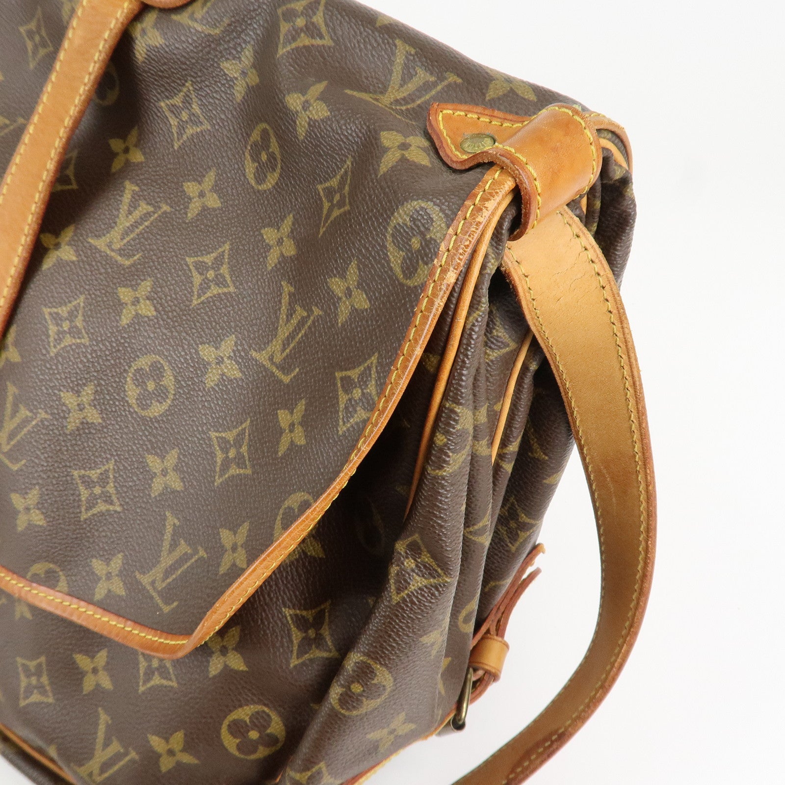 Louis Vuitton Monogram Saumur 35 Shoulder Bag Brown M42254