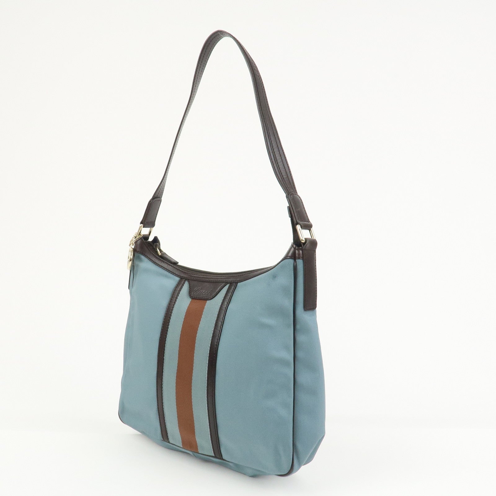 GUCCI Sherry Nylon Canvas GG Marmont Charm Shoulder Bag 264219