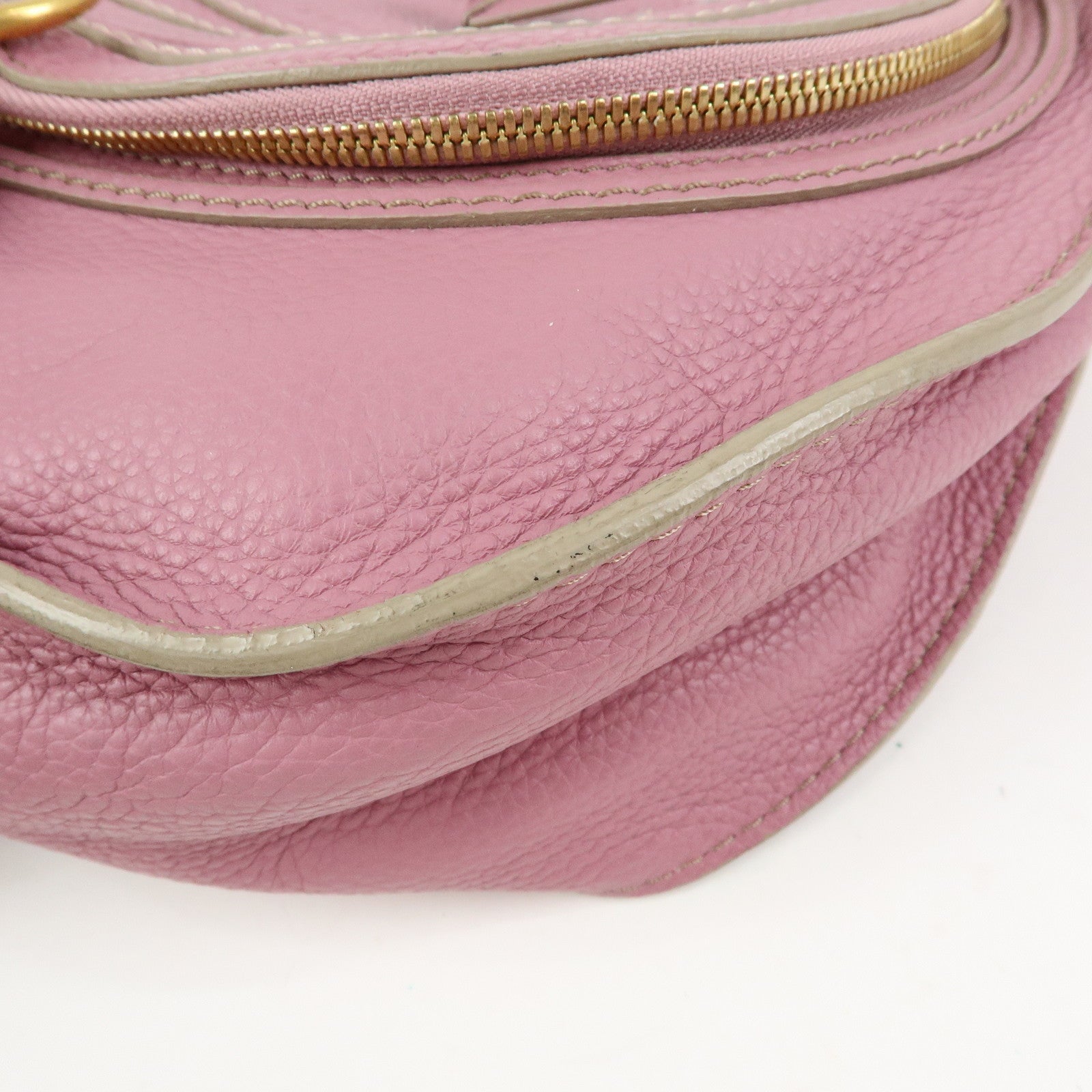 Chloe Marcie Leather Shoulder Bag Crossbody Bag Purple