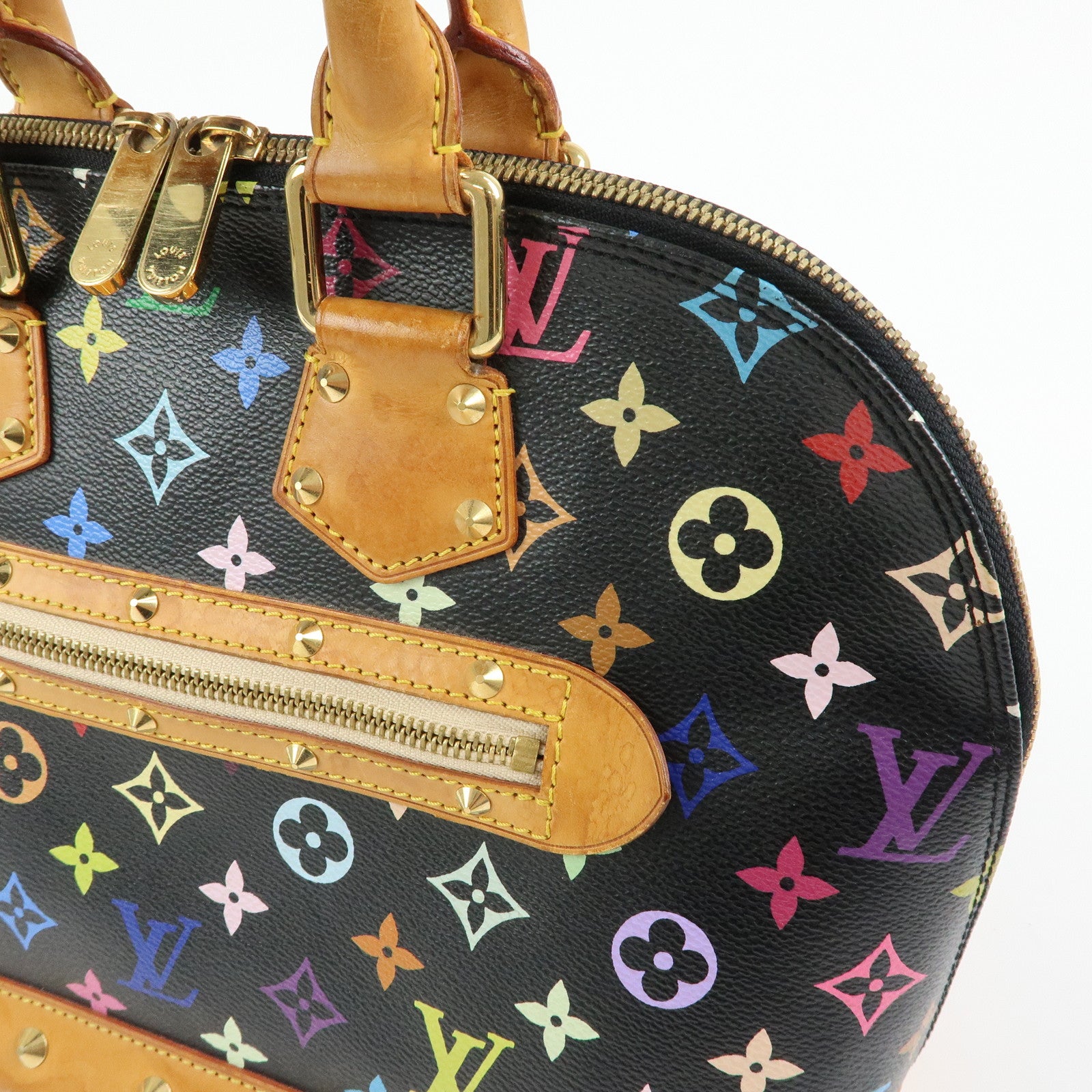 Louis Vuitton Monogram Multicolor Alma PM Hand Bag Noir M40444