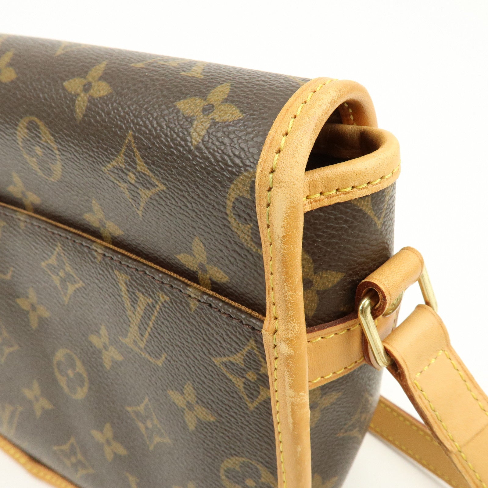 Louis Vuitton Monogram Sologne Canvas Shoulder Bag Brown M42250