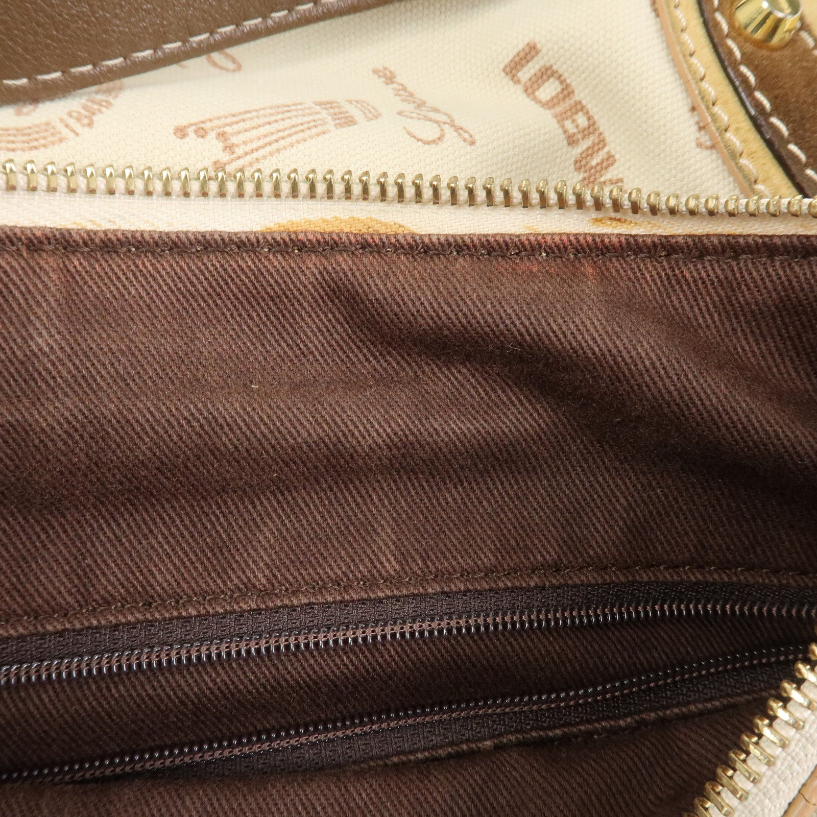 LOEWE Anagram Canvas Suede Leather Shoulder Bag 160th Anniversary