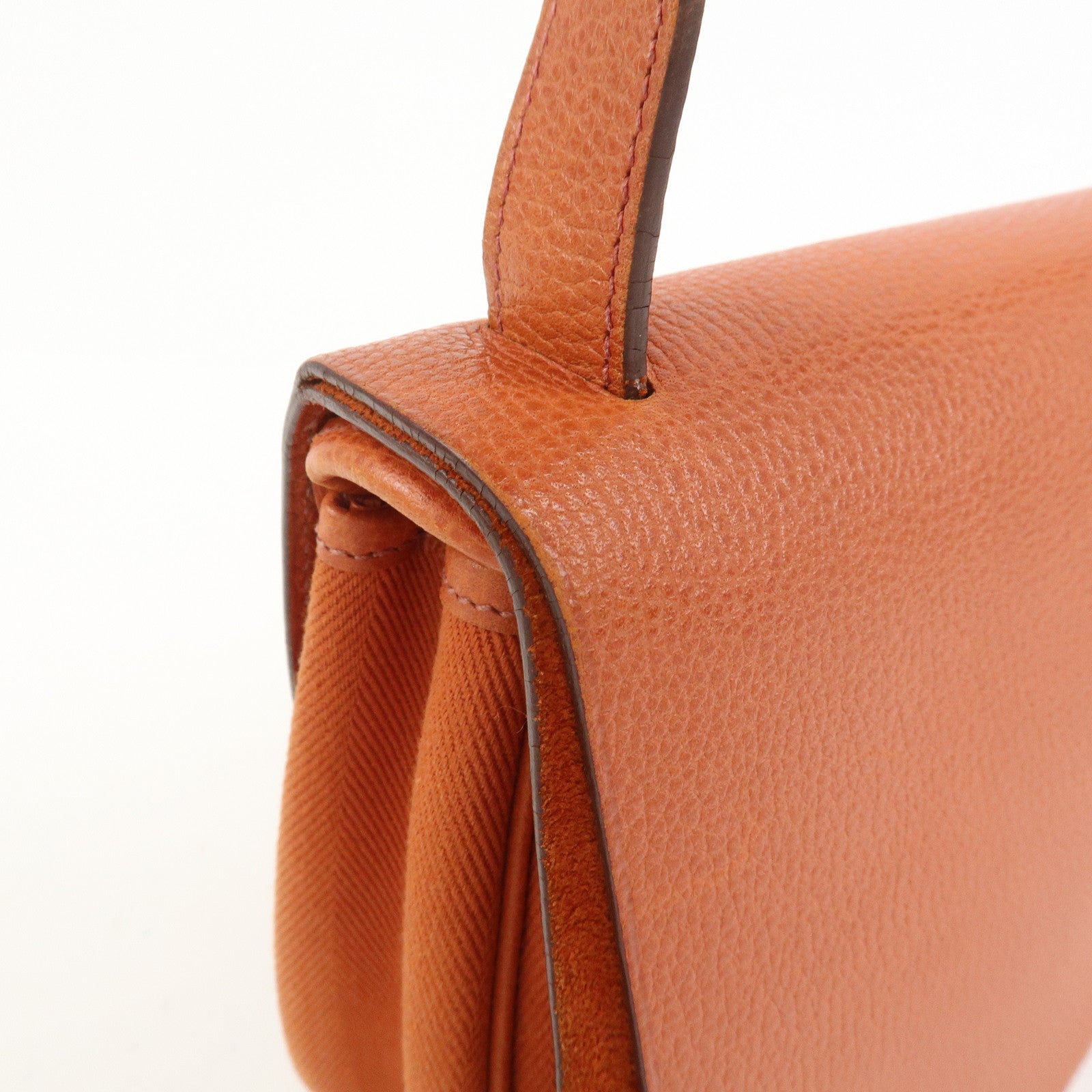 HERMES Sac Colorado MM Toile H Leather □I Stamped Shoulder Bag