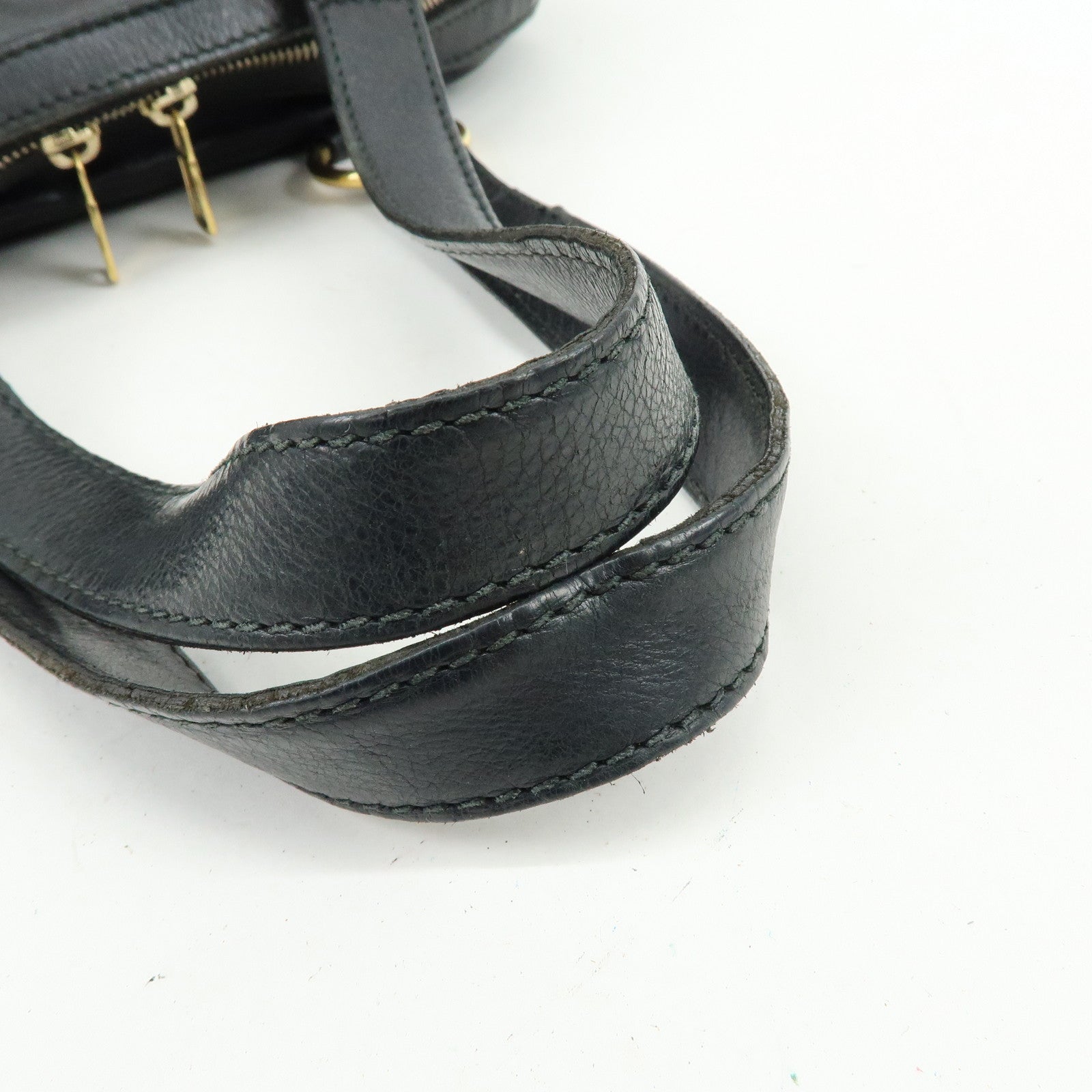 SAINT LAURENT PARIS MUSE Leather Hand Bag Shoulder Bag Black 153959