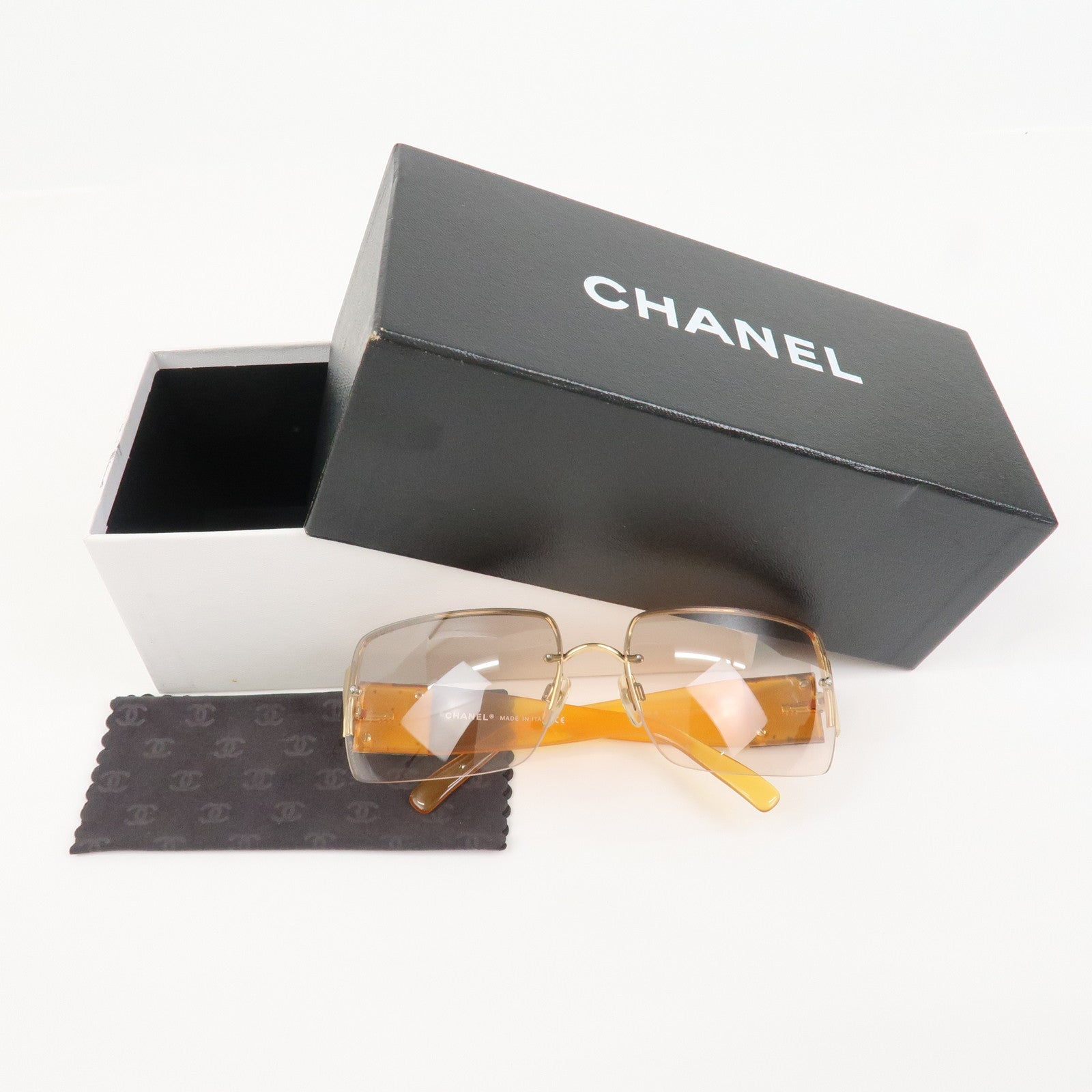 CHANEL Rhinestone Coco Mark Sunglasses 4095-B c.125/8z 62□15