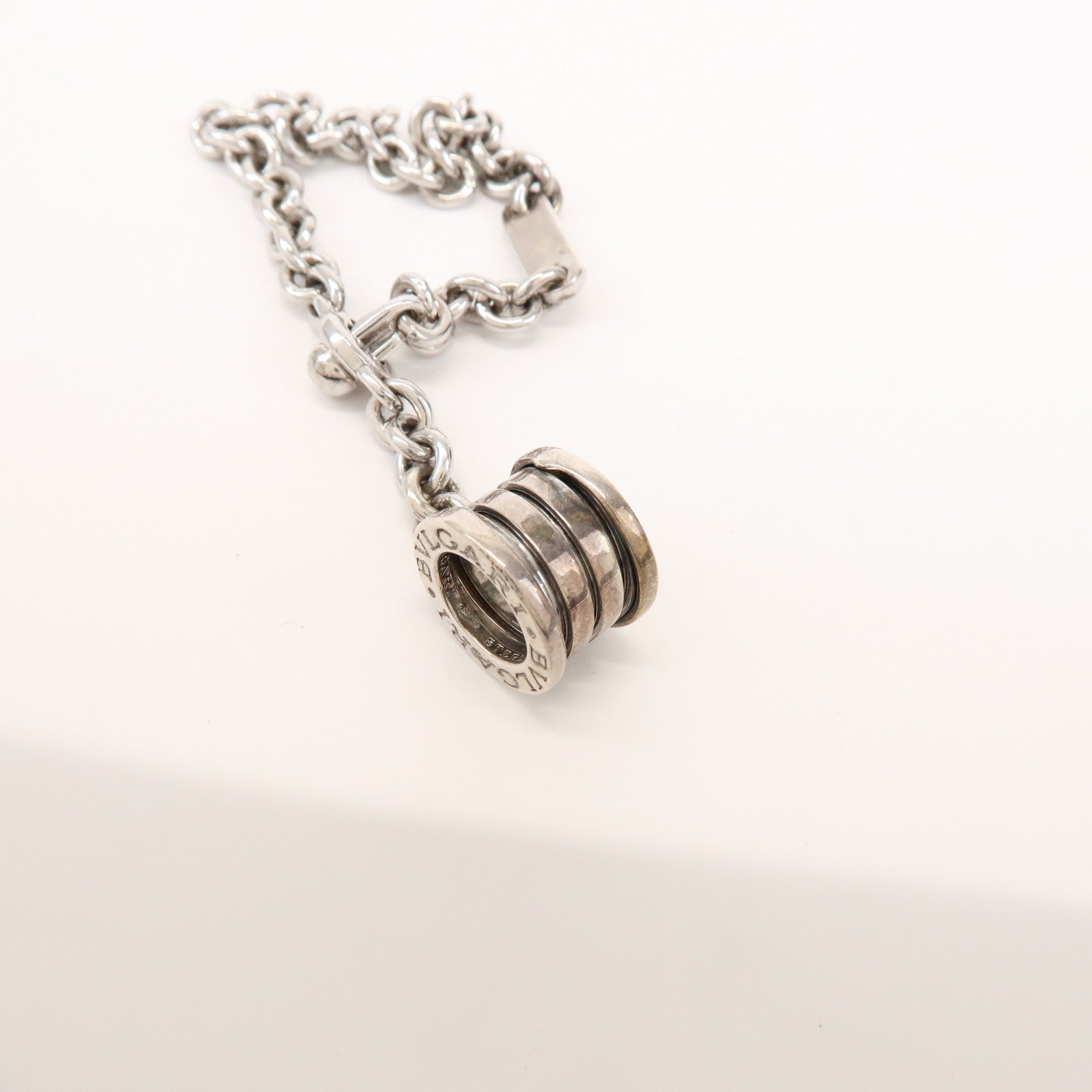 BVLGARI B-zero1 Metal Bag Charm Key Chain Key Charm Silver