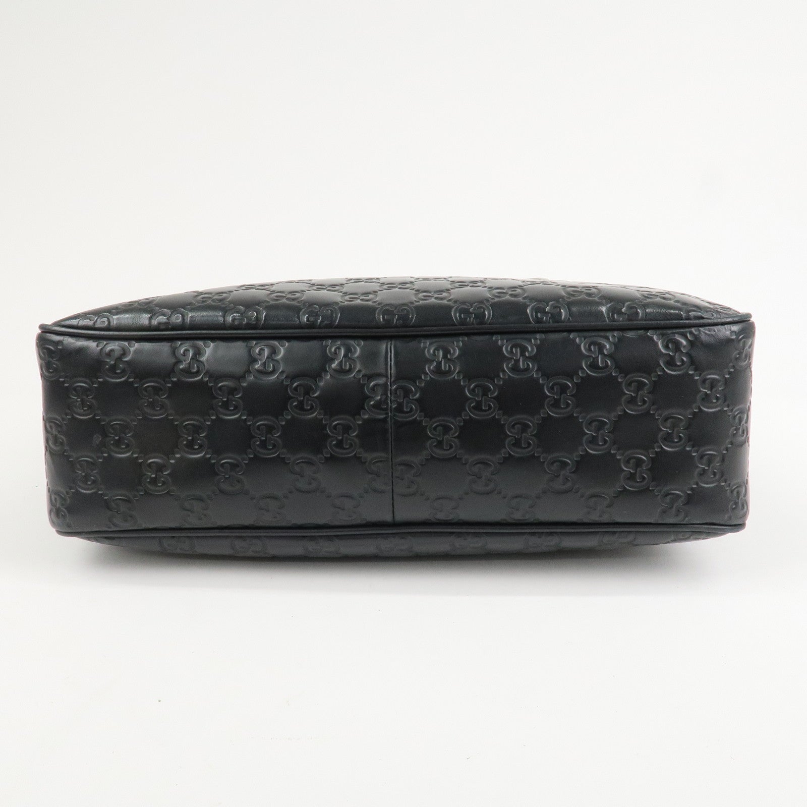 GUCCI Sherry Guccissima Leather Shoulder Bag Black 322080