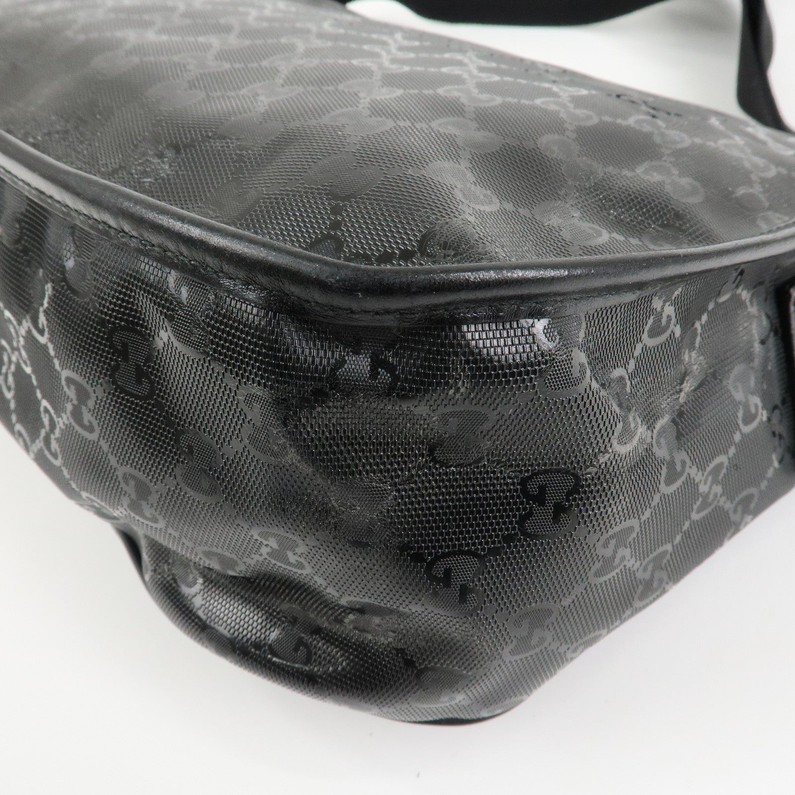 GUCCI GG Implement Canvas Shoulder Bag Crossbody Bag Black 201732