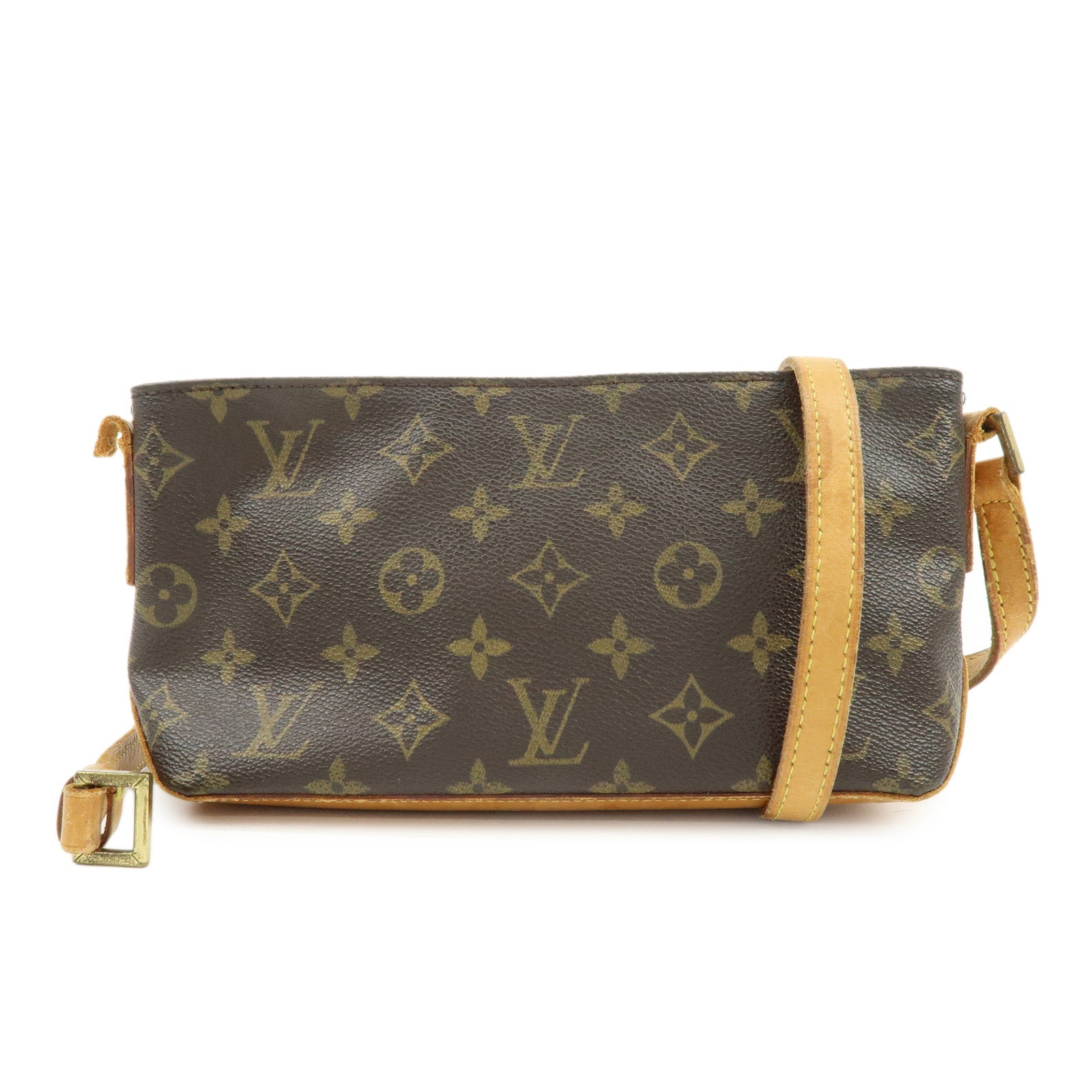 Louis Vuitton Monogram Trotteur Canvas Shoulder Bag Brown M51240