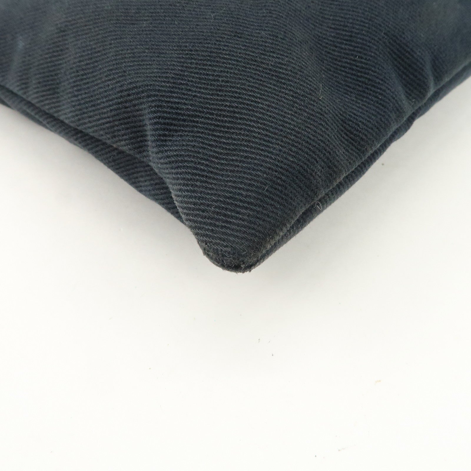 Saint Laurent Leather Canvas Velour Bijou Tote Bag Black Used