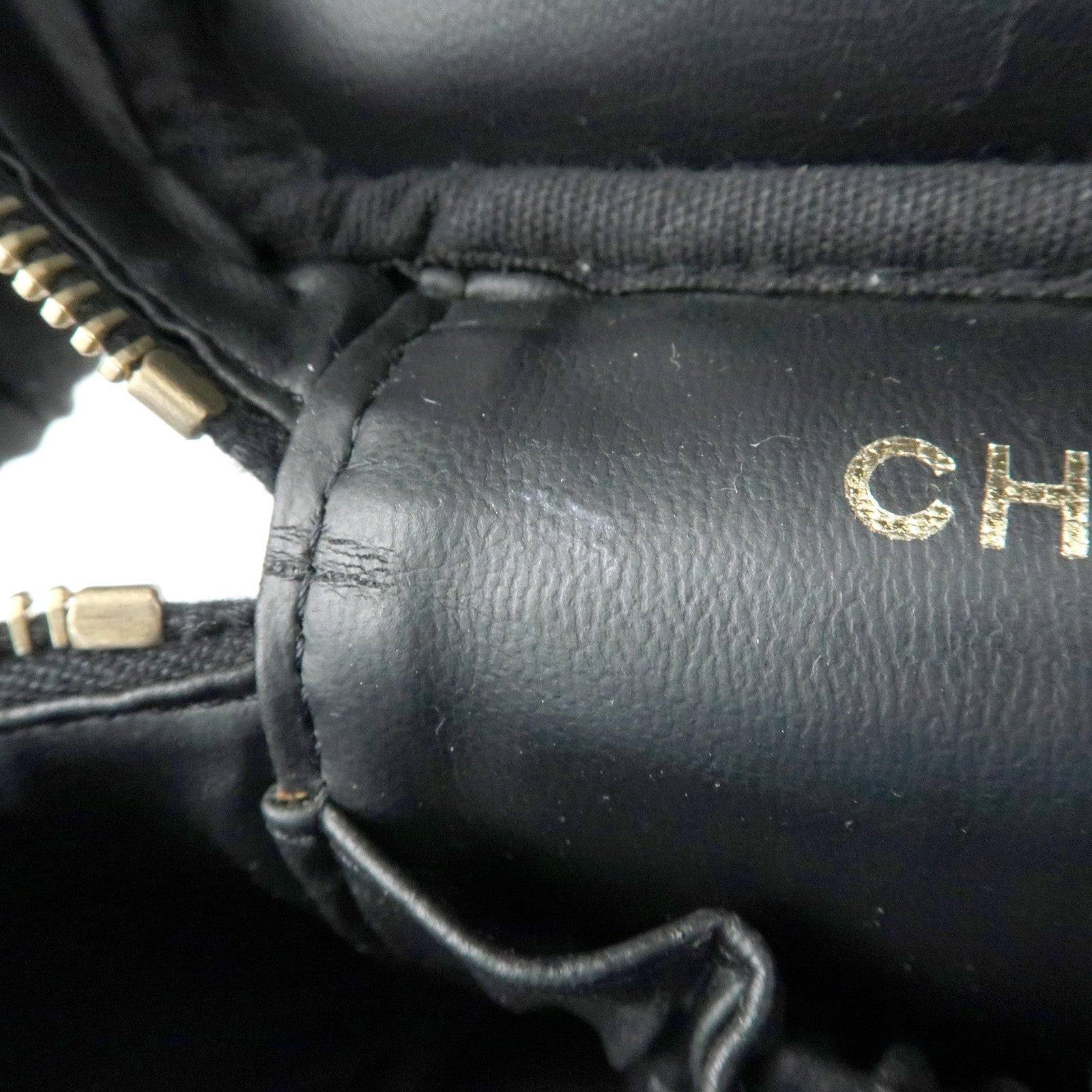 CHANEL COCO Mark Caviarskin Vanity Bag Hand Bag Black A01998