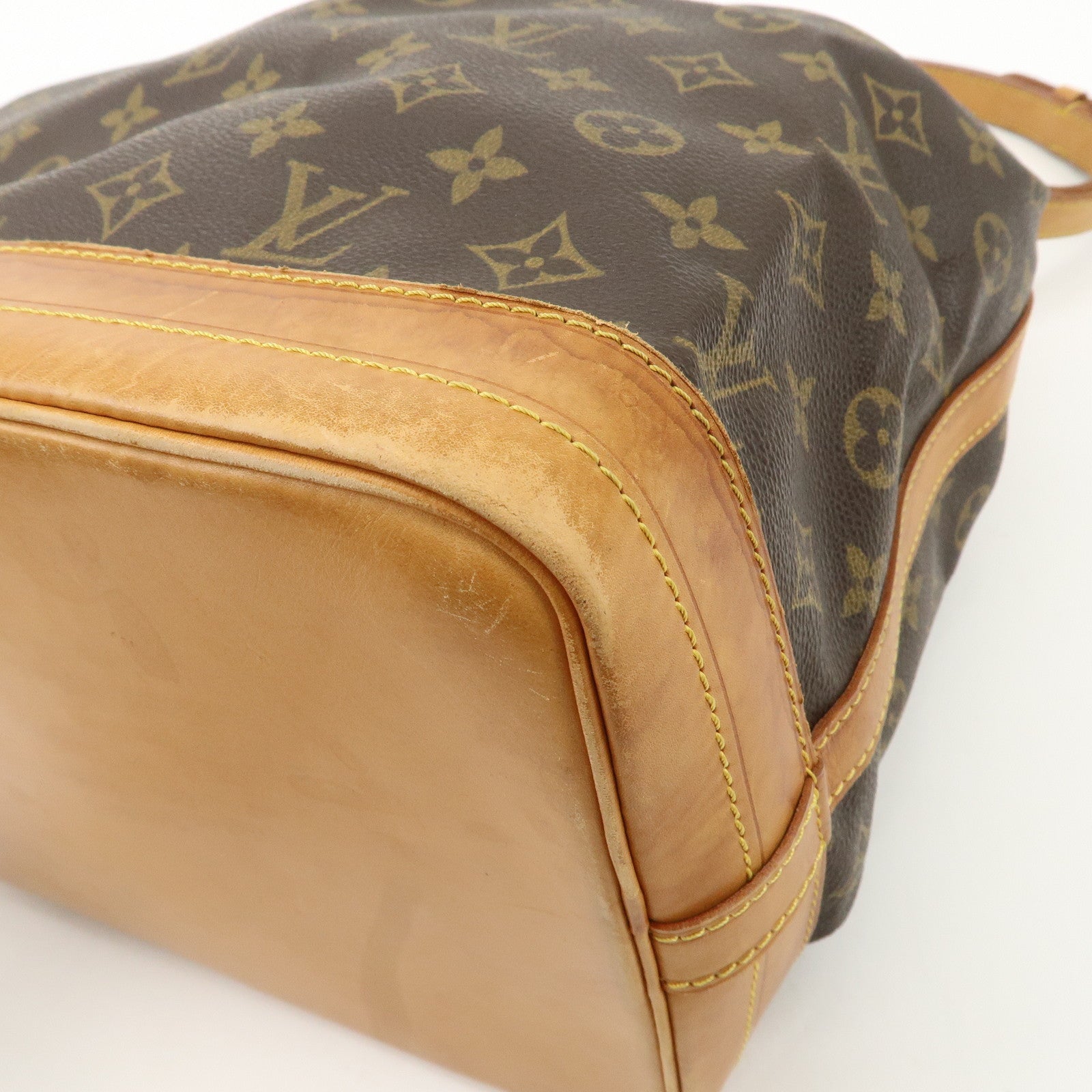 Louis Vuitton Monogram Noe Shoulder Bag Hand Bag Brown M42224 Used