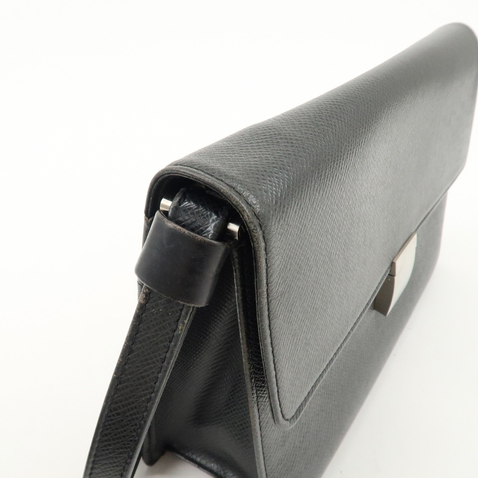 Louis Vuitton Taiga Selenga Clutch Bag Ardoise M30782 Used