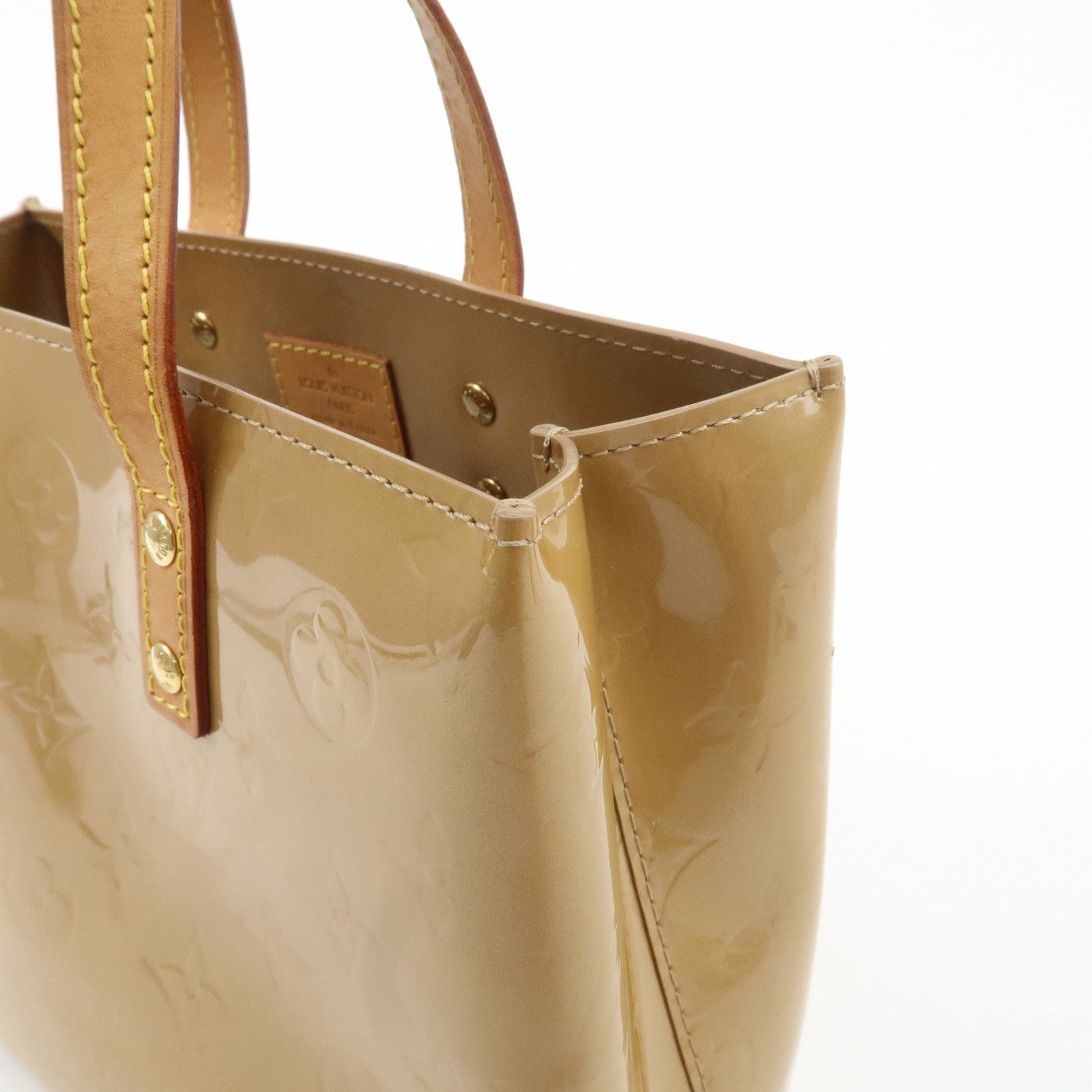 Louis Vuitton Monogram Vernis Lead PM Hand Bag Noisette M91334 Used