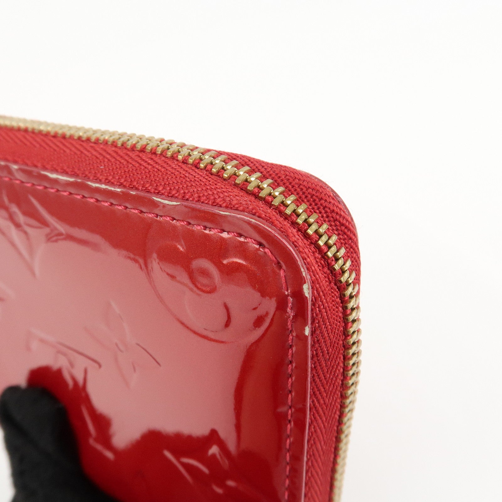 Louis Vuitton Monogram Vernis Zippy Coin Purse M93608 Red Used