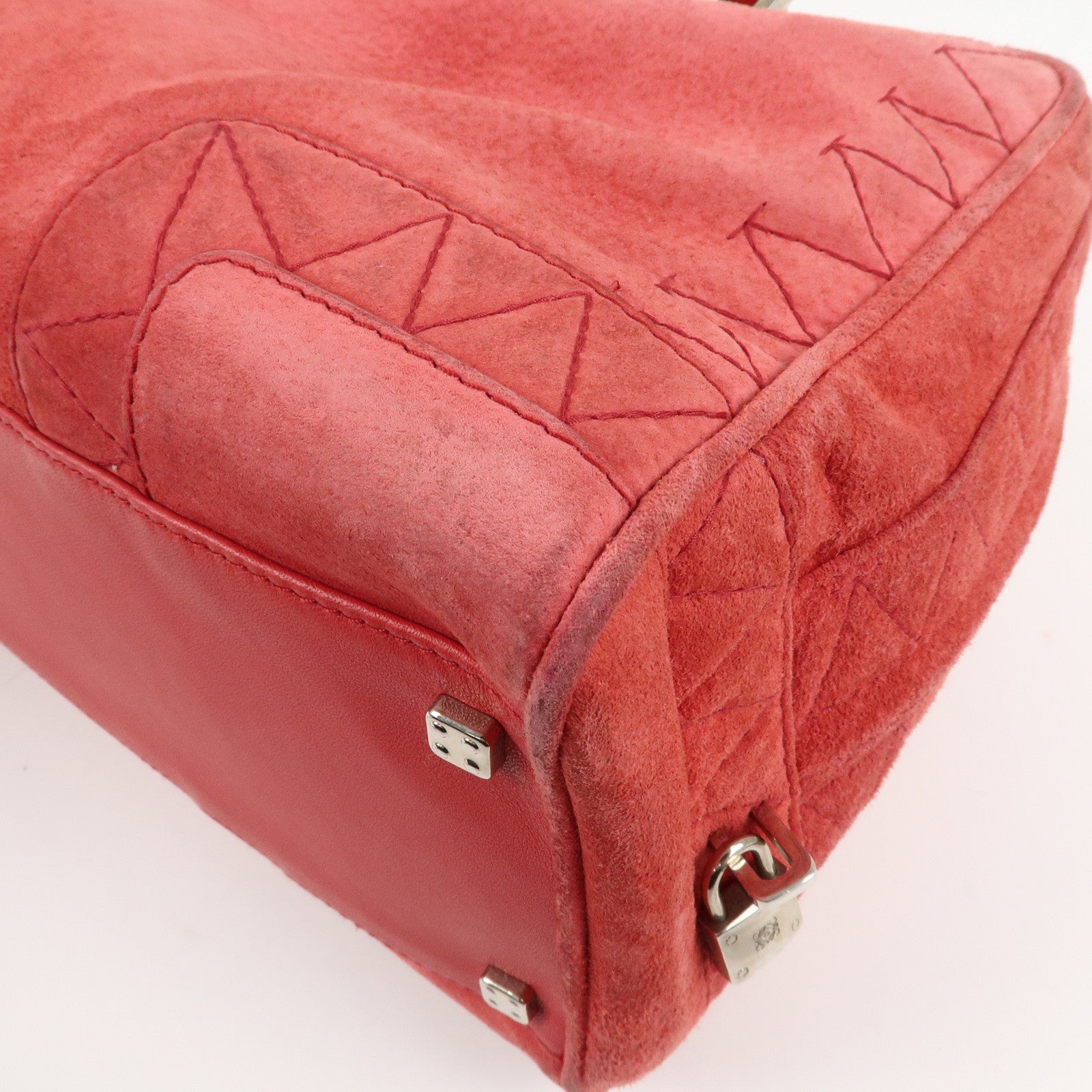 LOEWE Anagram Leather Amazona 36 Hand Bag Rose Used