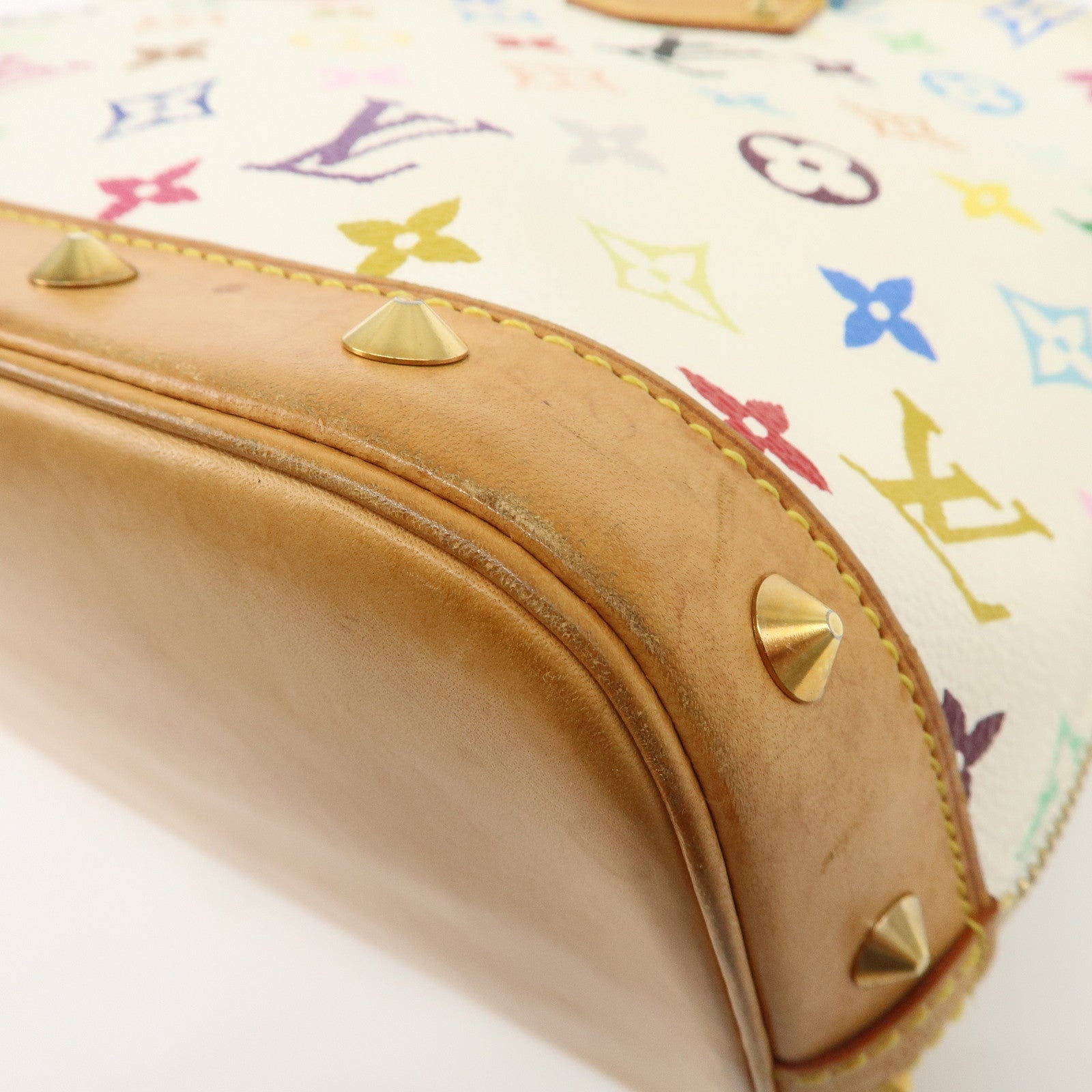 Louis Vuitton Monogram Multicolor Alma PM Hand Bag Blanc M92647 Used