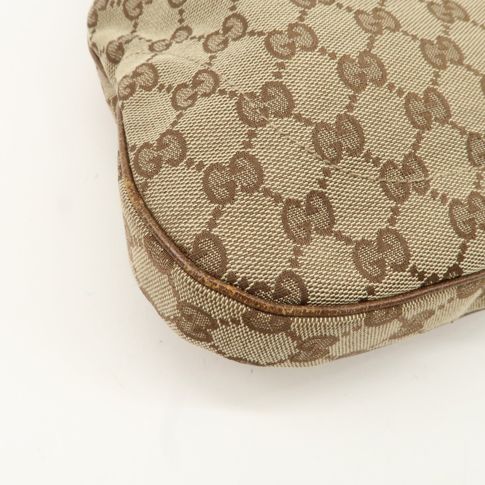 Gucci New Jackie GG Canvas Leather Shoulder Bag Used