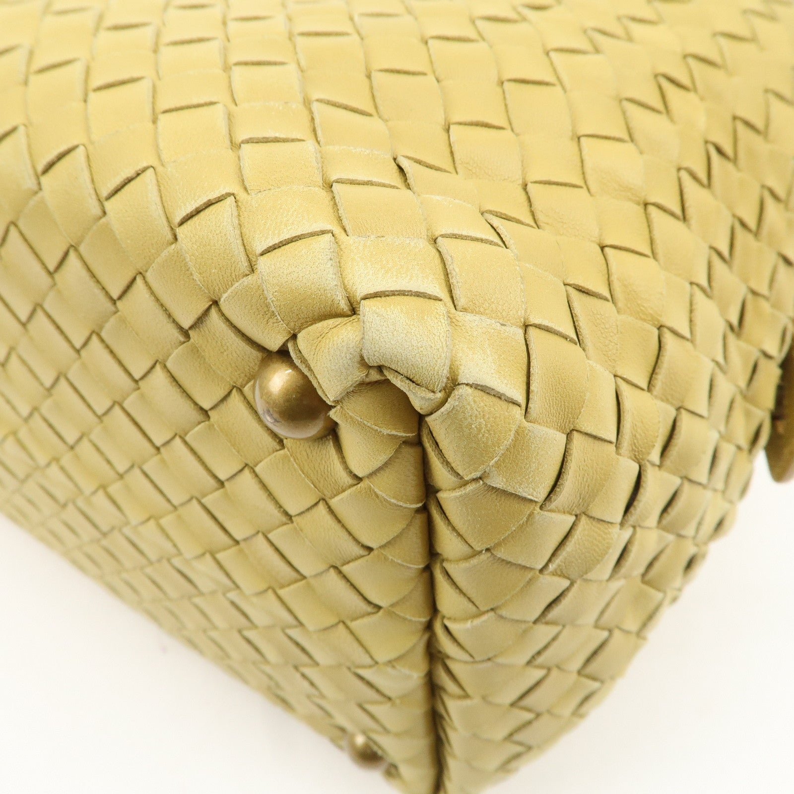 BOTTEGA VENETA Intrecciato Leather Montaigne Boston Bag 173398 Used