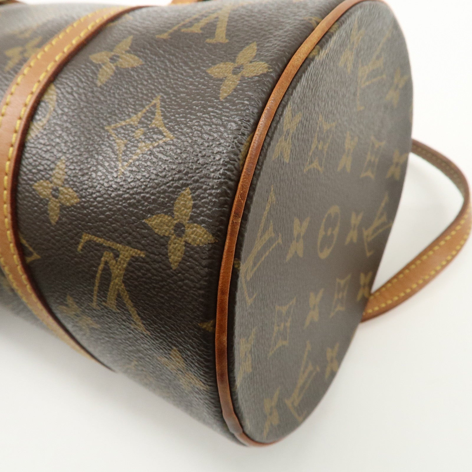 Louis Vuitton Monogram Papillon 30 Hand Bag New Style Brown M51385 Used