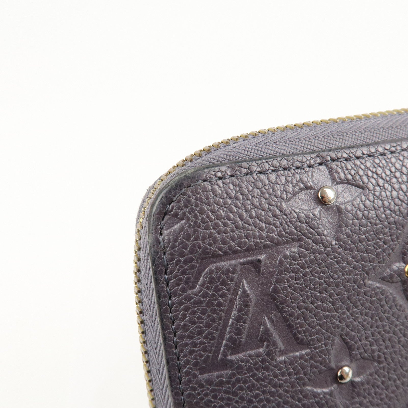Louis Vuitton Empreinte Zippy Studs Wallet Gris Silver M62209 Used