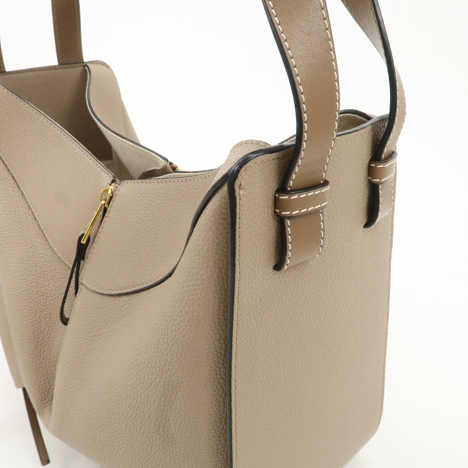 LOEWE Leather Hammock Small Shoudler Bag Beige 314.12BZ95 Used