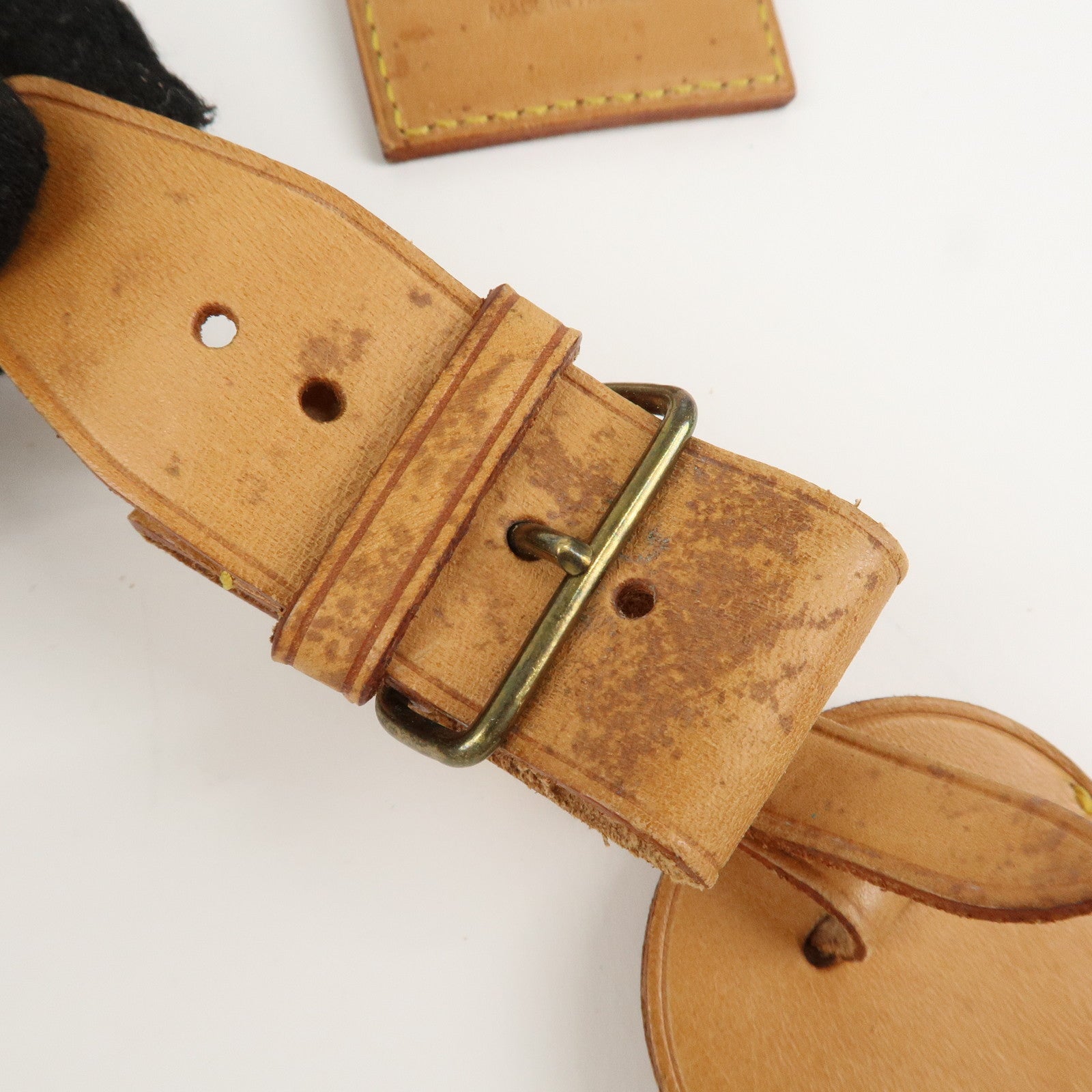 Louis Vuitton Set of 20 Name Tag & Poignet Leather Beige Used