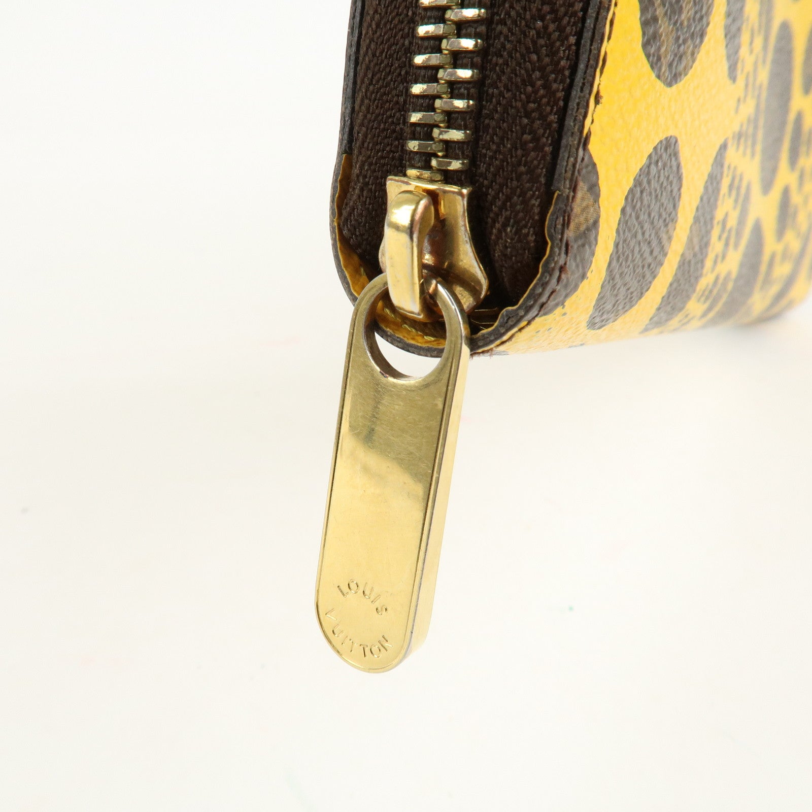 Louis Vuitton Monogram Zippy Wallet Pumpkin Dots Jaune M60449 Used