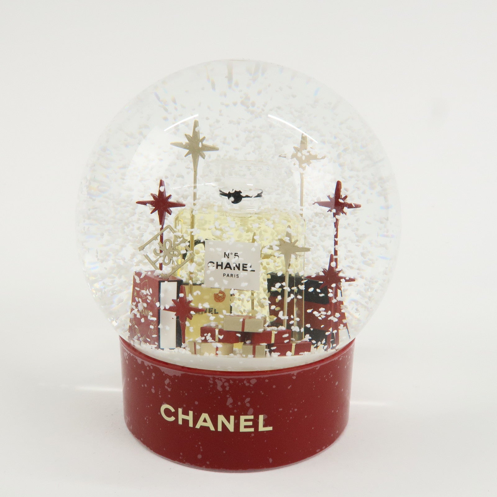 CHANEL Snow Globe Snow Dome 2022 Novelty No.5 Gift Boxes Used