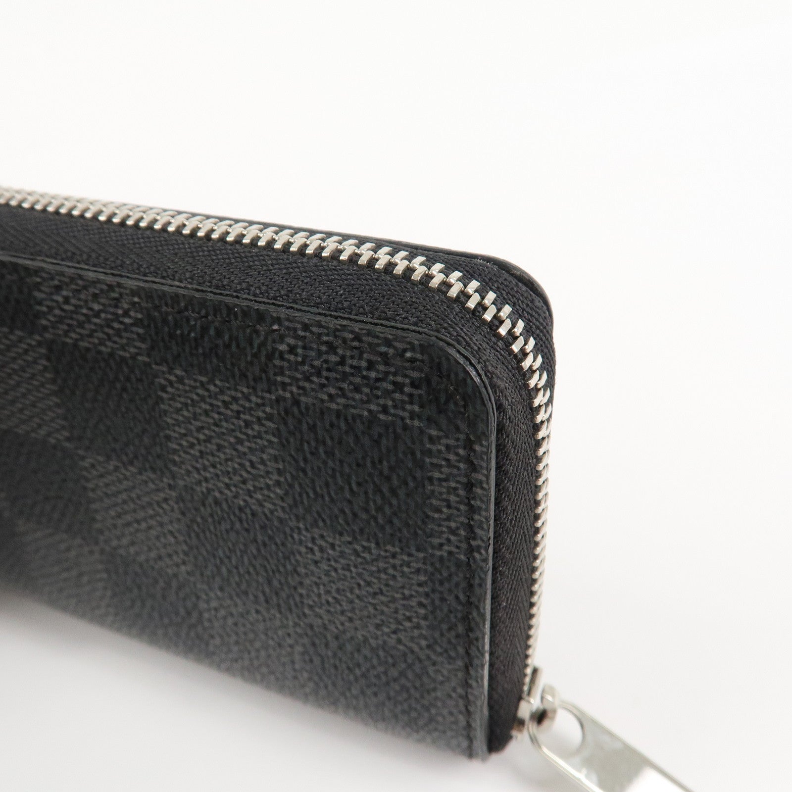 Louis Vuitton Damier Graphite Zippy Coin Purse Coin Case N63076 Used