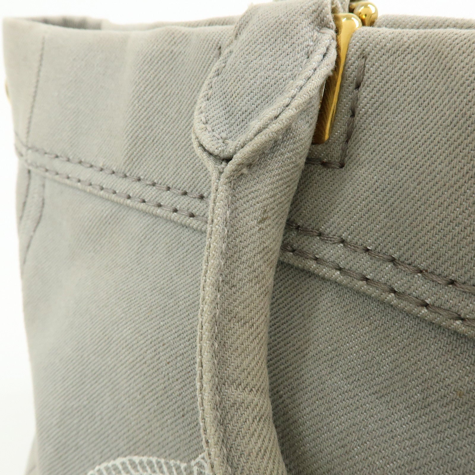 PRADA Canapa Canvas 2Way Bag Hand Bag Shoulder Bag Gray BN2069