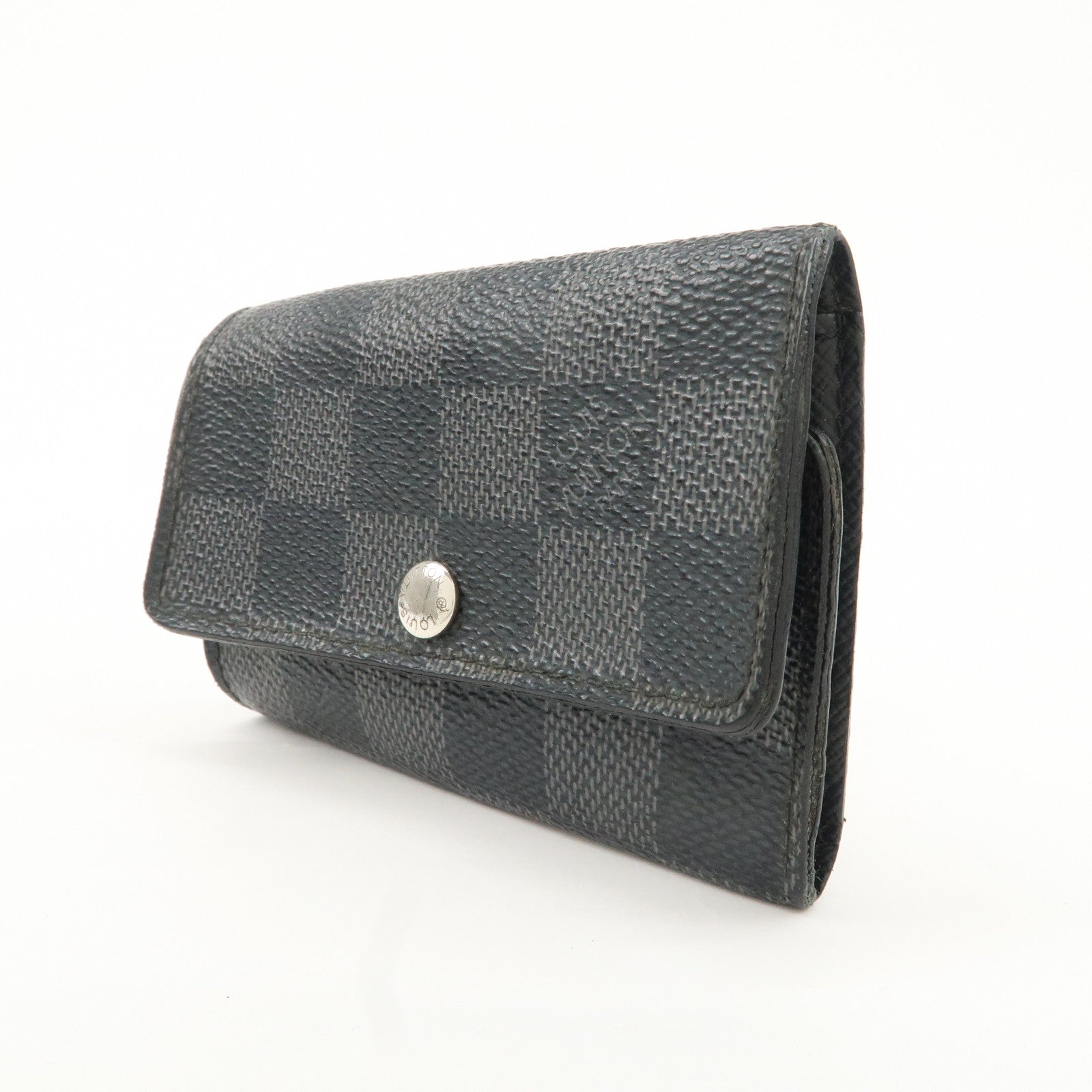 Set of 2 Louis Vuitton Taiga Damier Graphite KeyCase M30500 N62662 Used